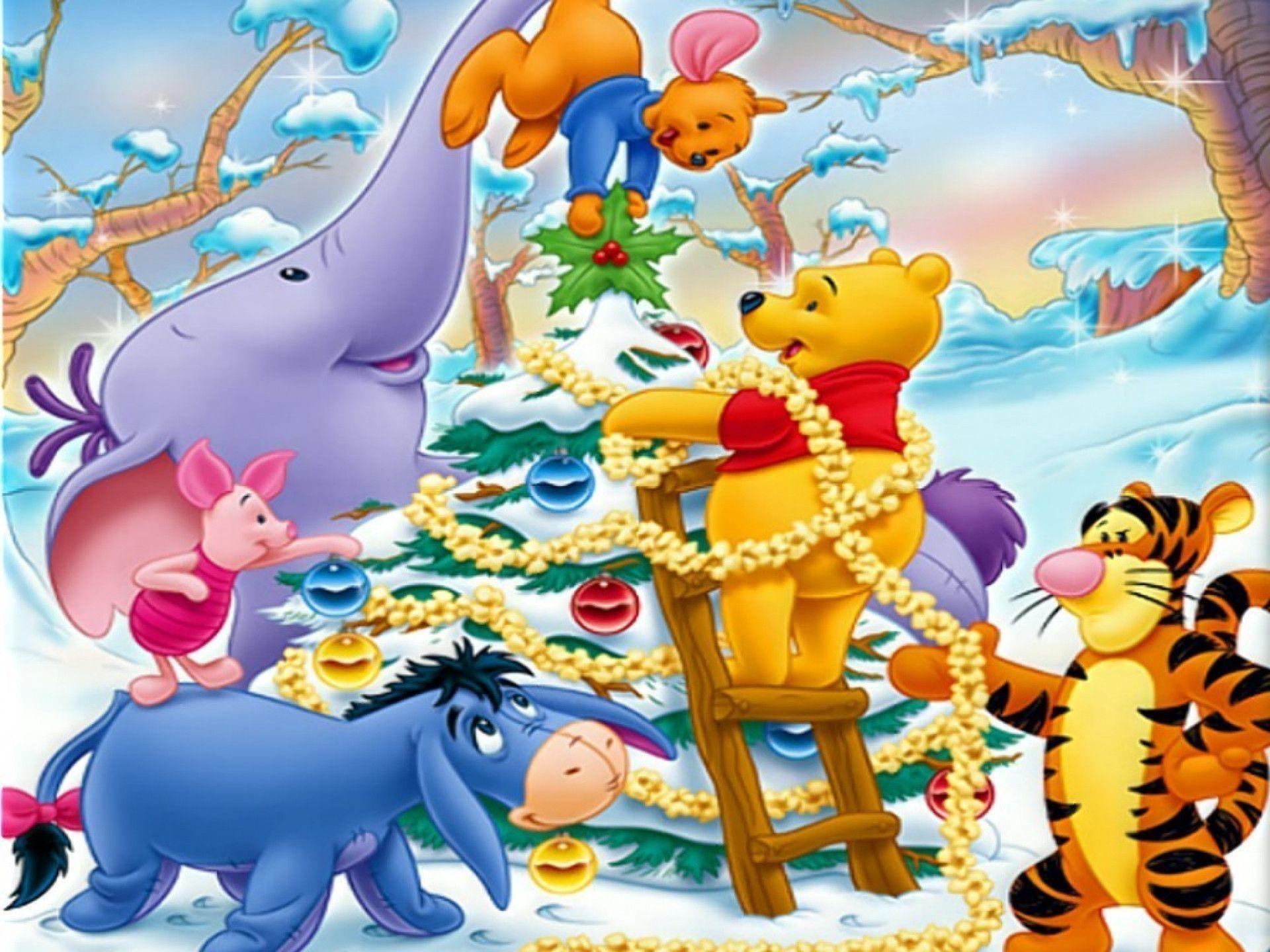 Wallpaper For > Winnie The Pooh Christmas Wallpaper
