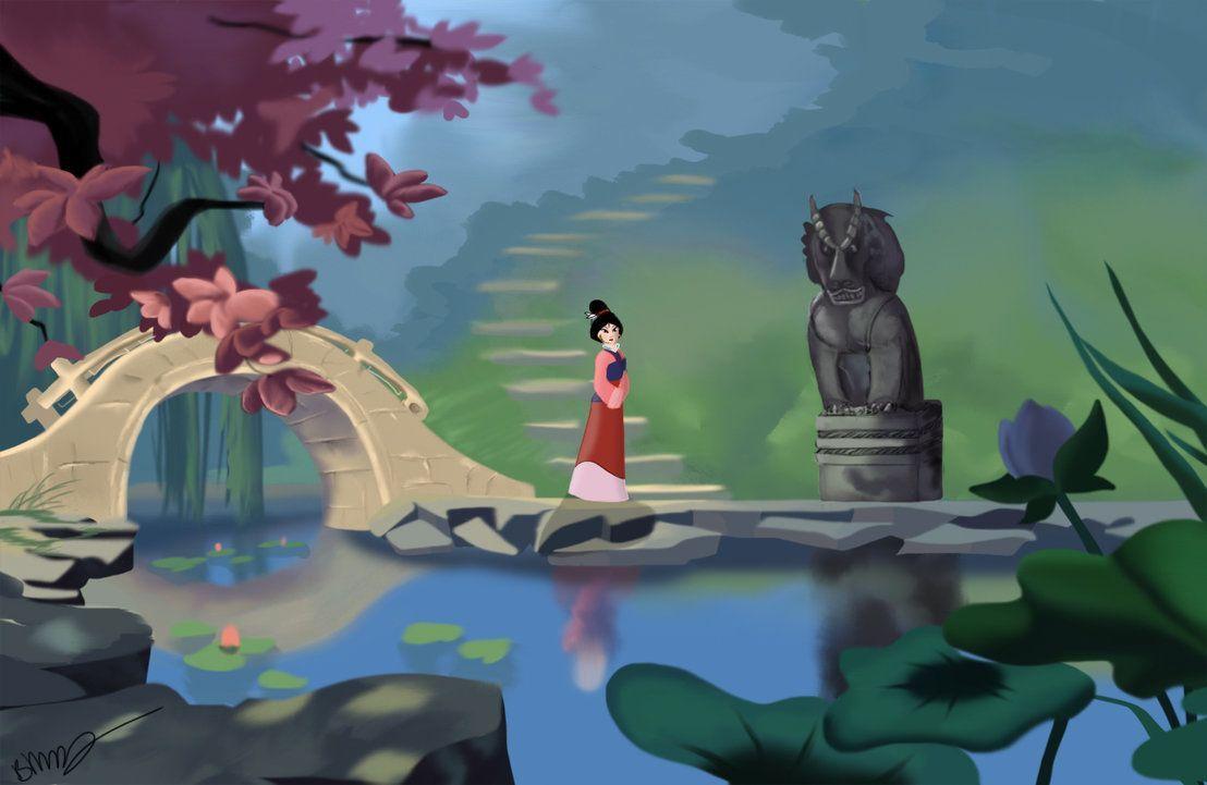 Mulan background with mulan in it