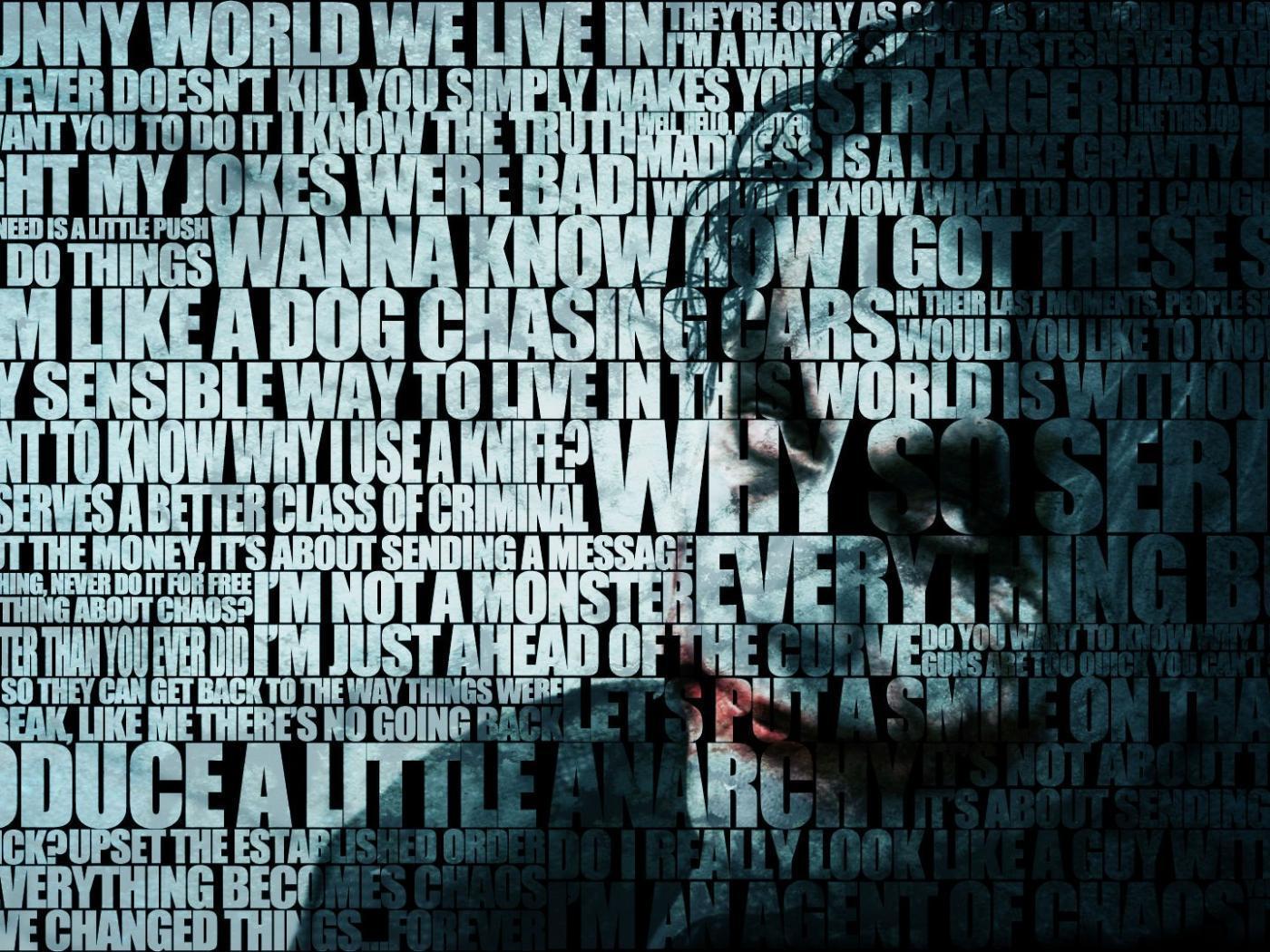 The Joker Typography Wallpaper. High Definition Wallpaper