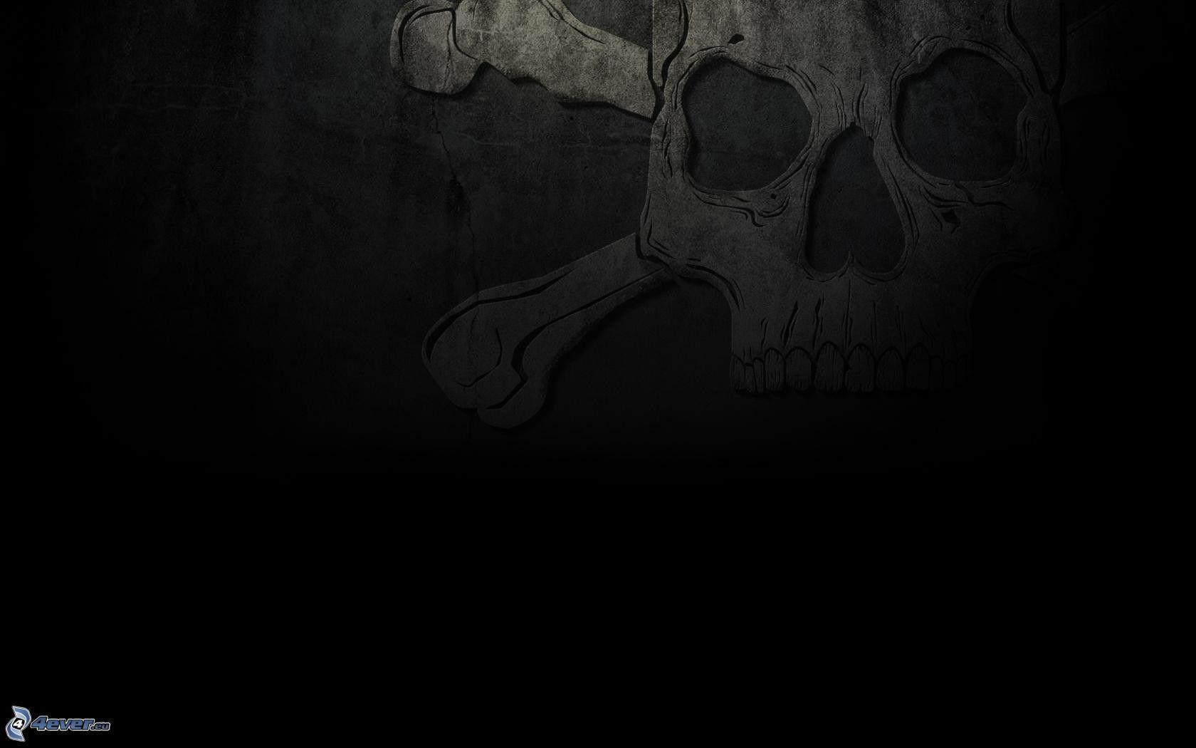 Skulls Guns Digital Art Black Background 1920x1080 Wallpaper Art HD