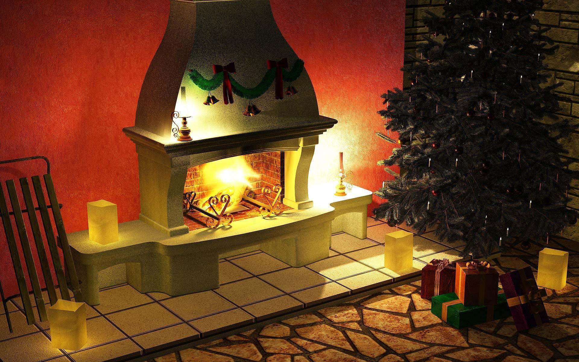 Free Christmas Fireplace