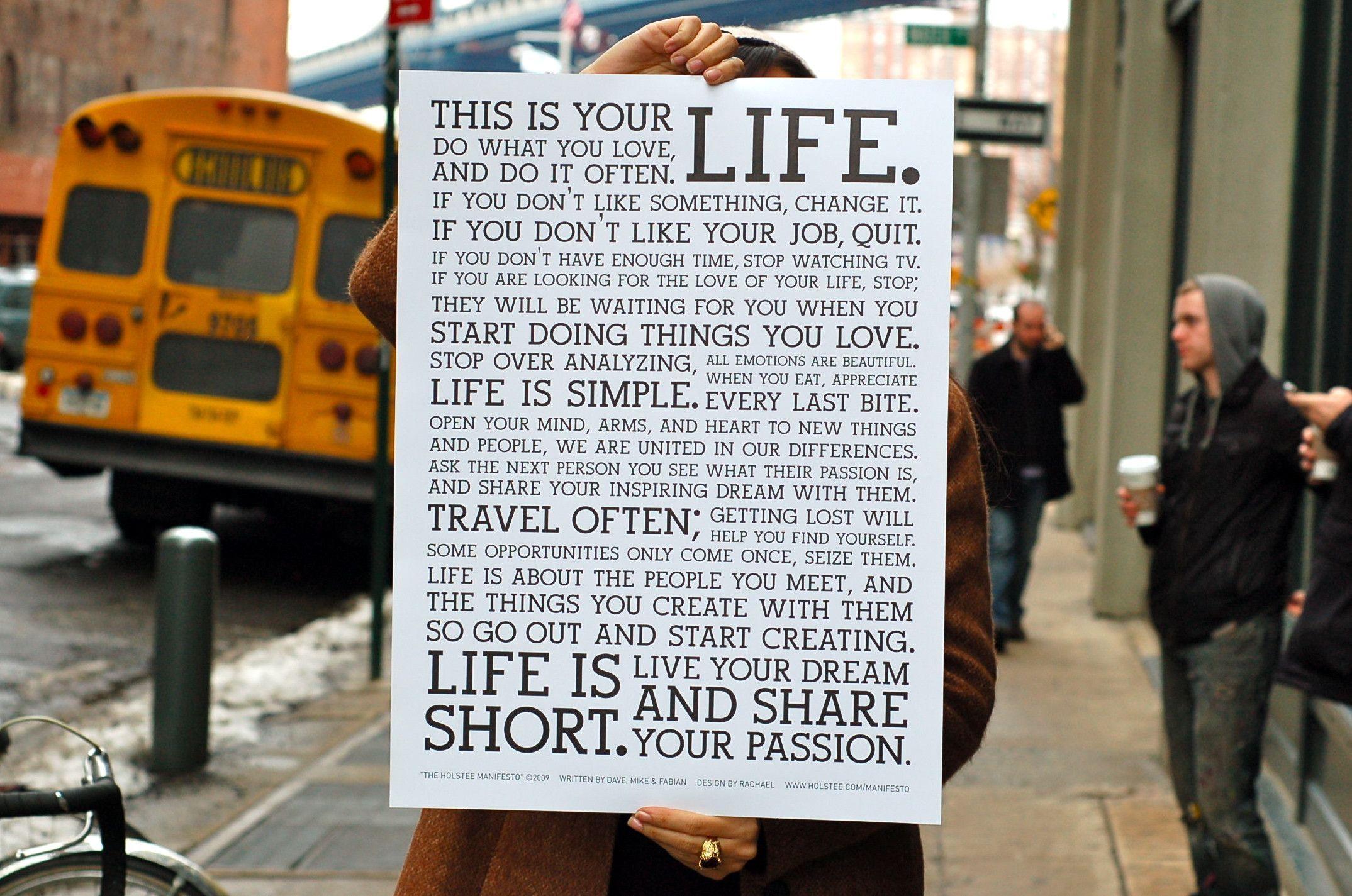 Holstee Manifesto Surprise!