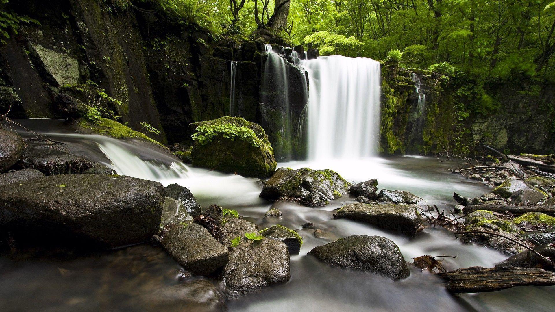 beautiful water flow natural background - Image And Wallpaper