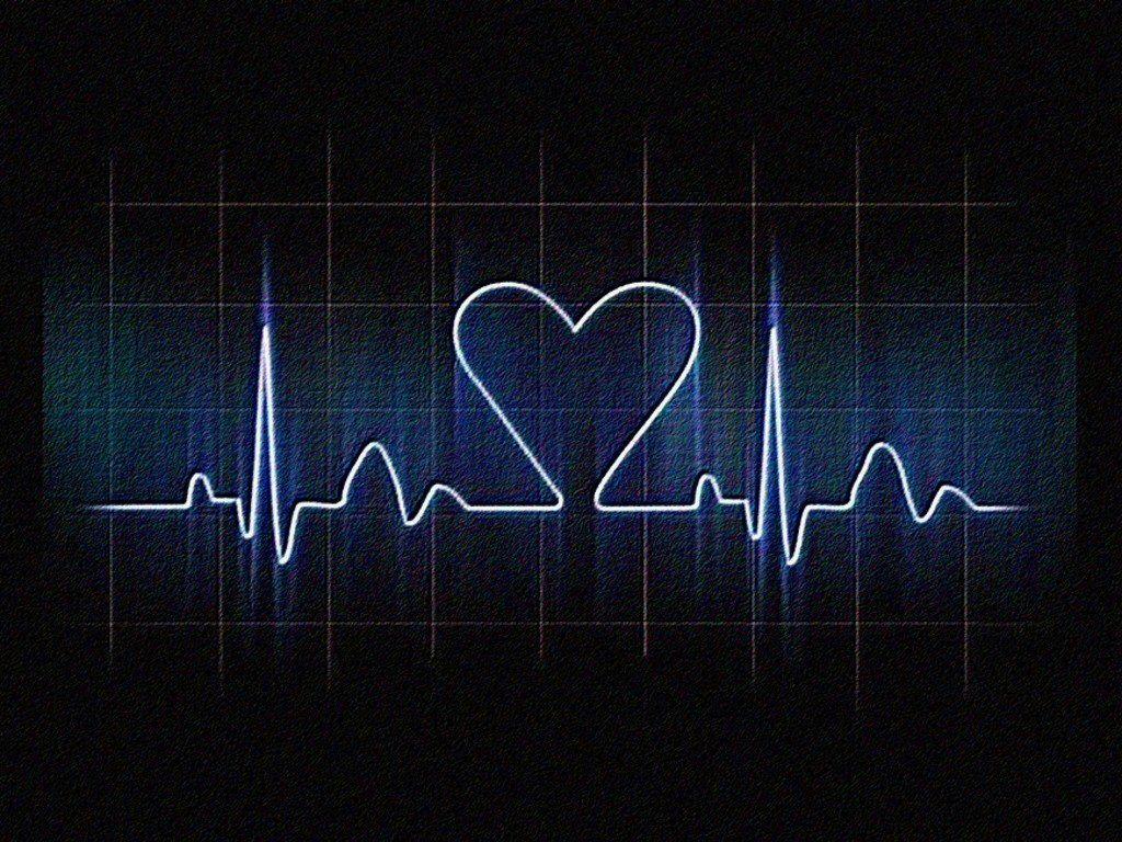 Love Heart Beat Medical Line Download PowerPoint Background