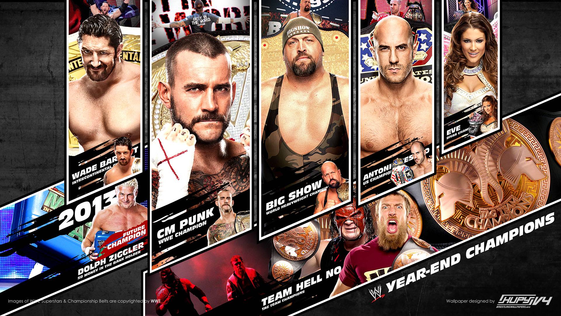 WWE Year End Champions Wallpaper