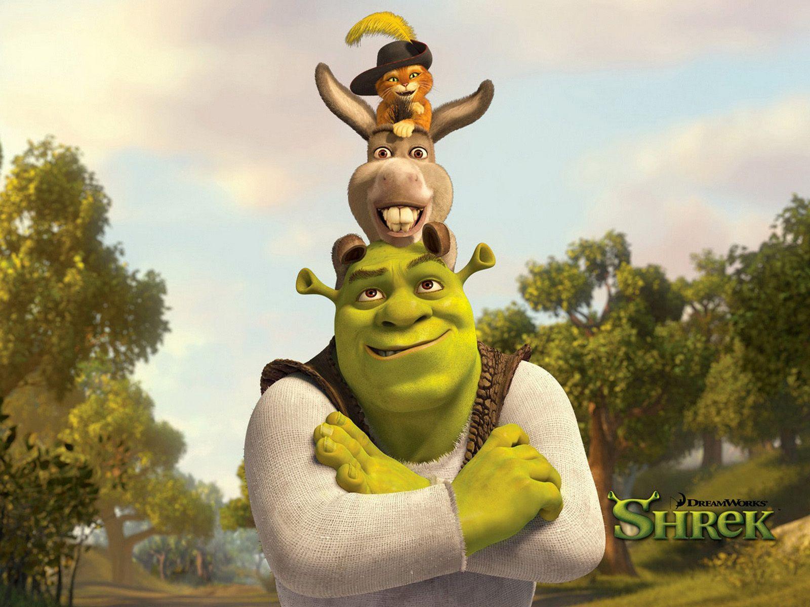 Shrek Forever After. Friends on a neck wallpaper. Cartoons HD