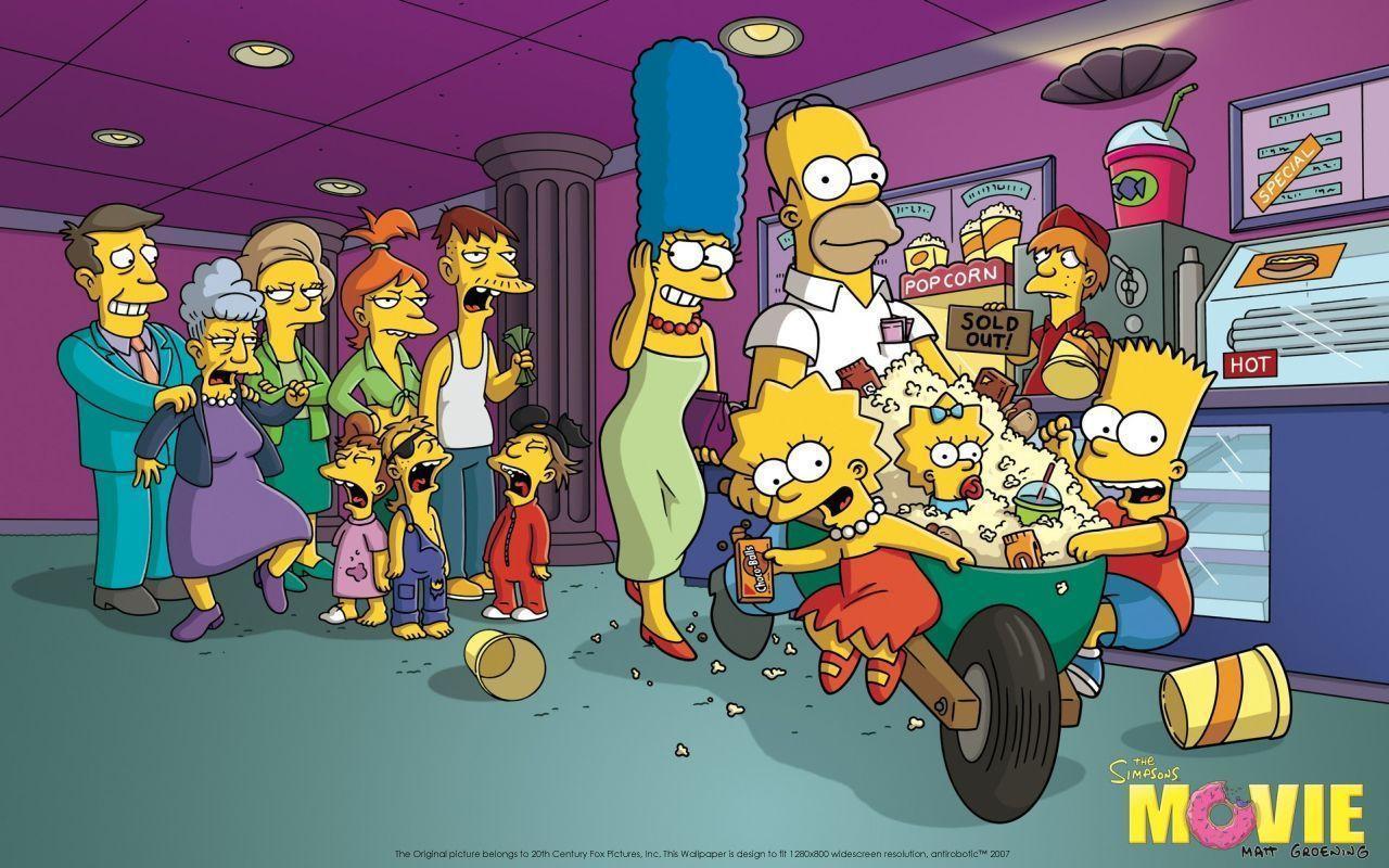 Wallpaper Simpsons Patrice The Movie Widescreen 1280x800PX