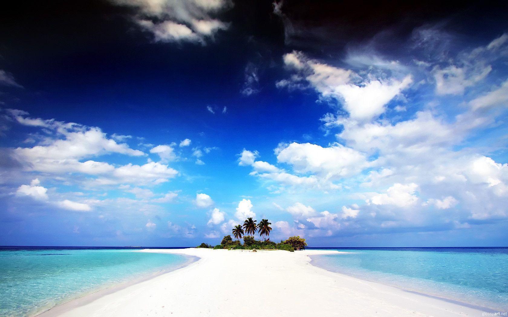 Download Beautiful Paradise Island Beach Wallpaper. Full HD