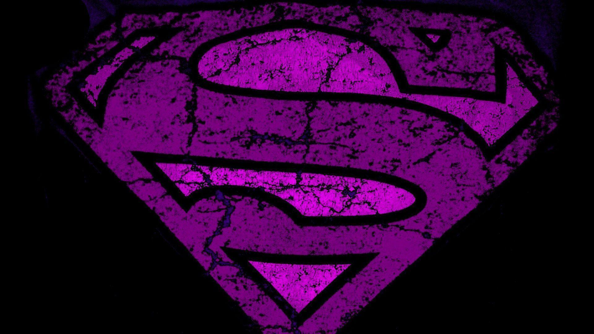Purple superman logo Wallpaper