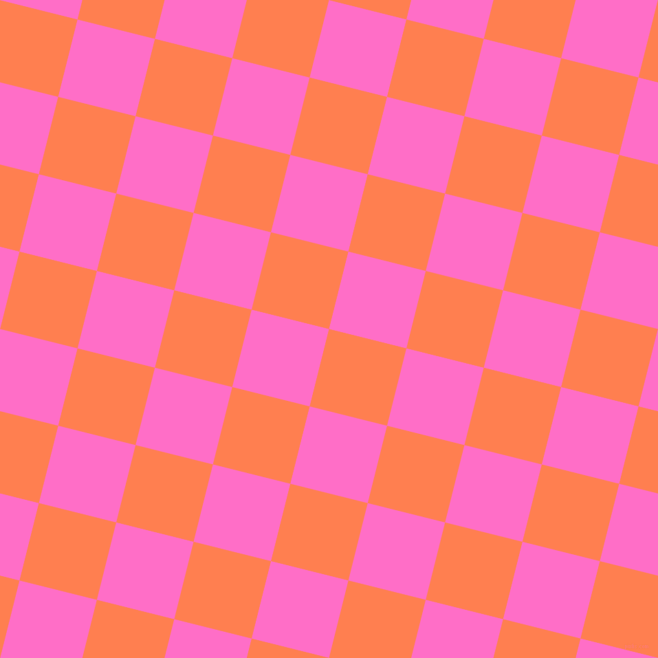 Coral and Neon Pink checkers chequered checkered squares seamless