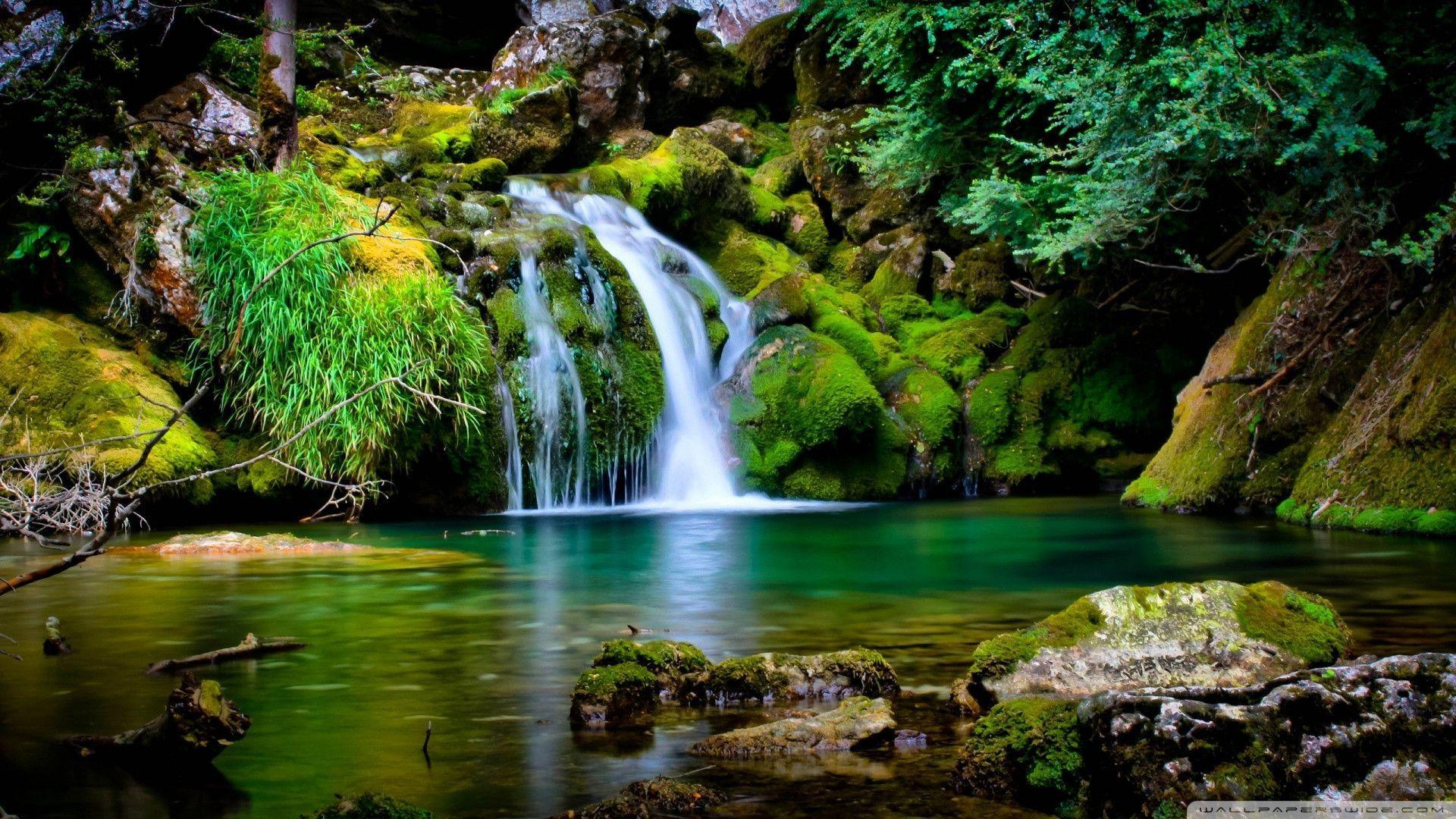 Beautiful Waterfall Scenery, Nature Wallpaper