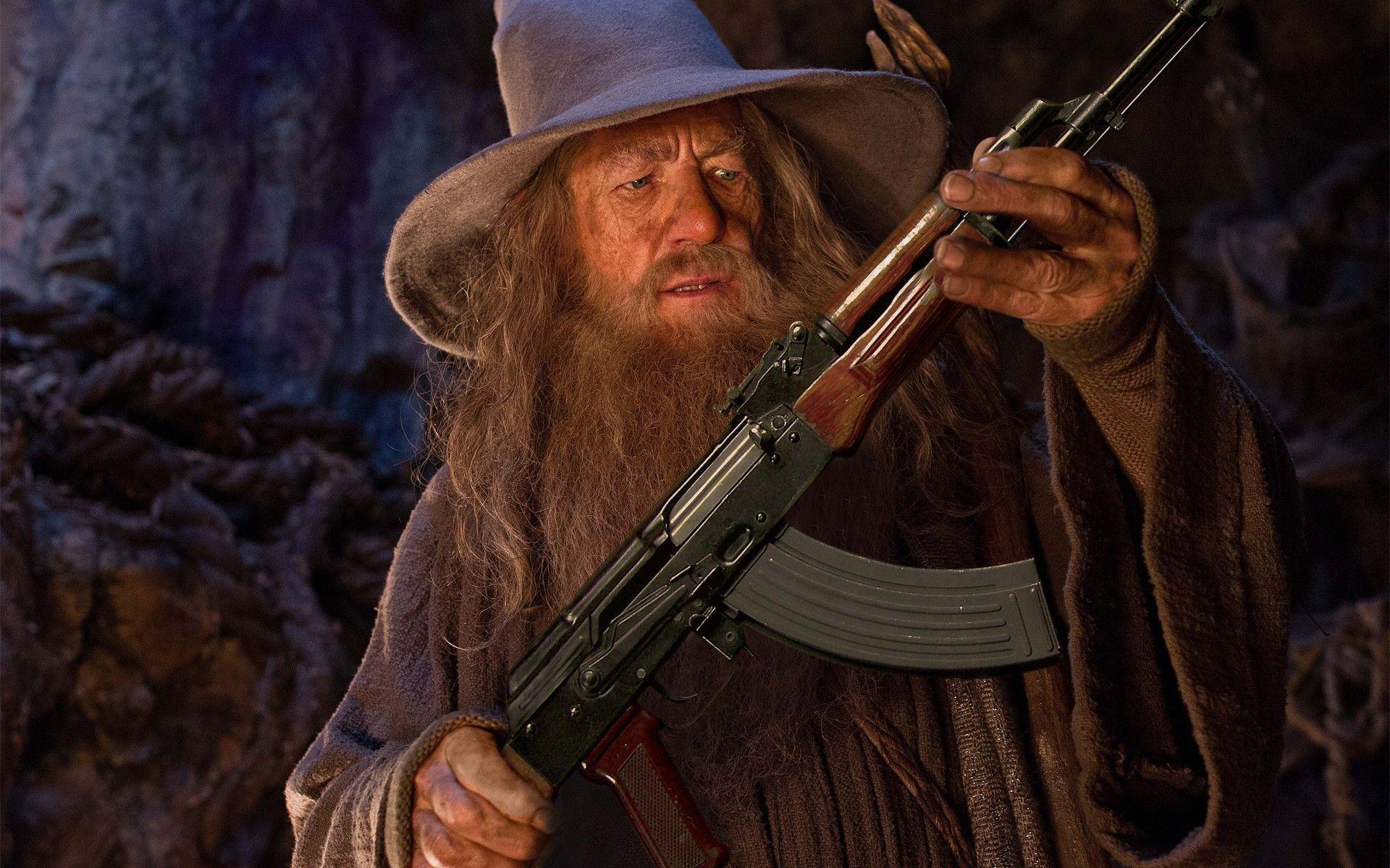 Gandalf finds a new weapon. [1920x1200] Larger image in comments