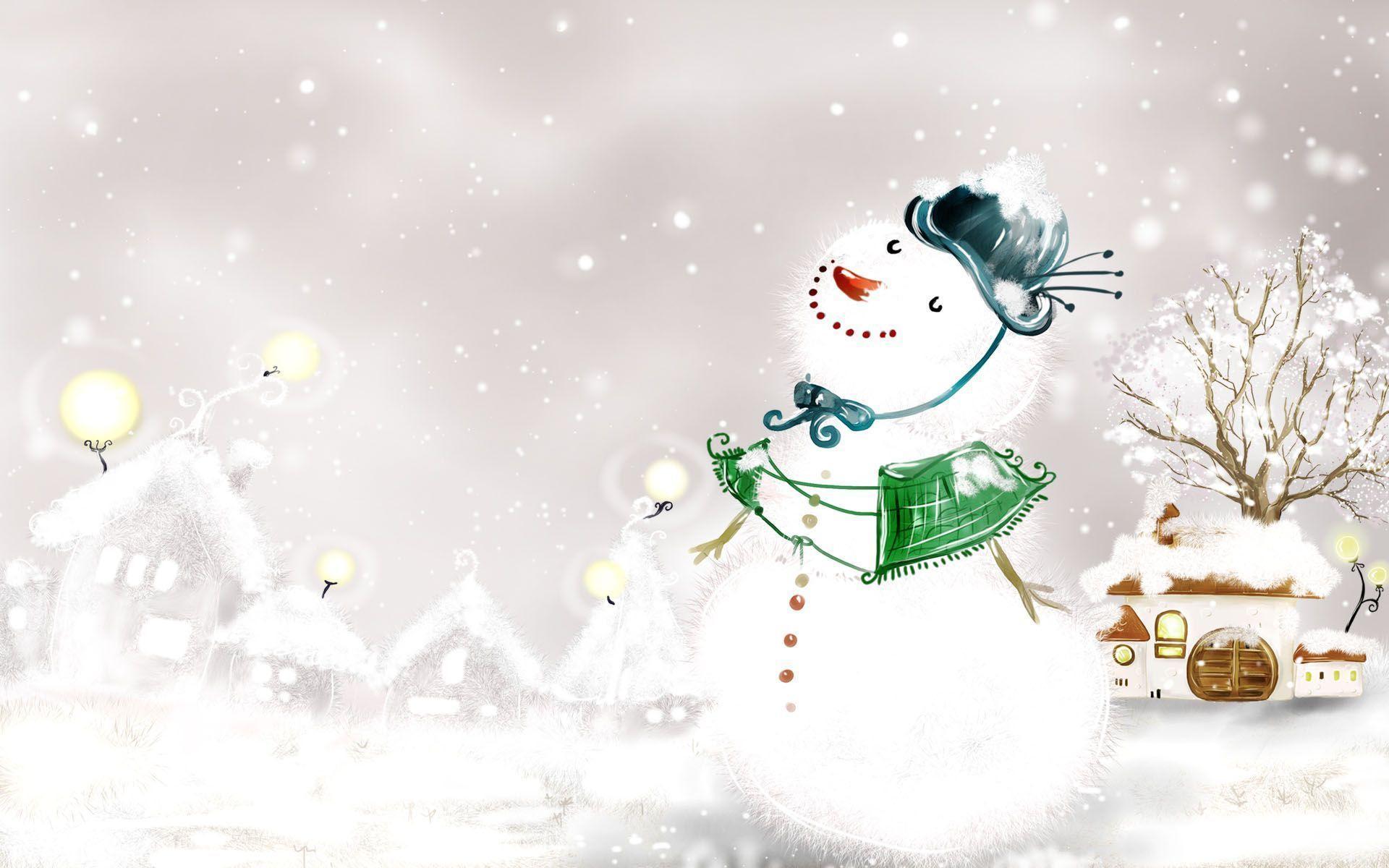 Free Winter Snowman, wallpaper, Free Winter Snowman