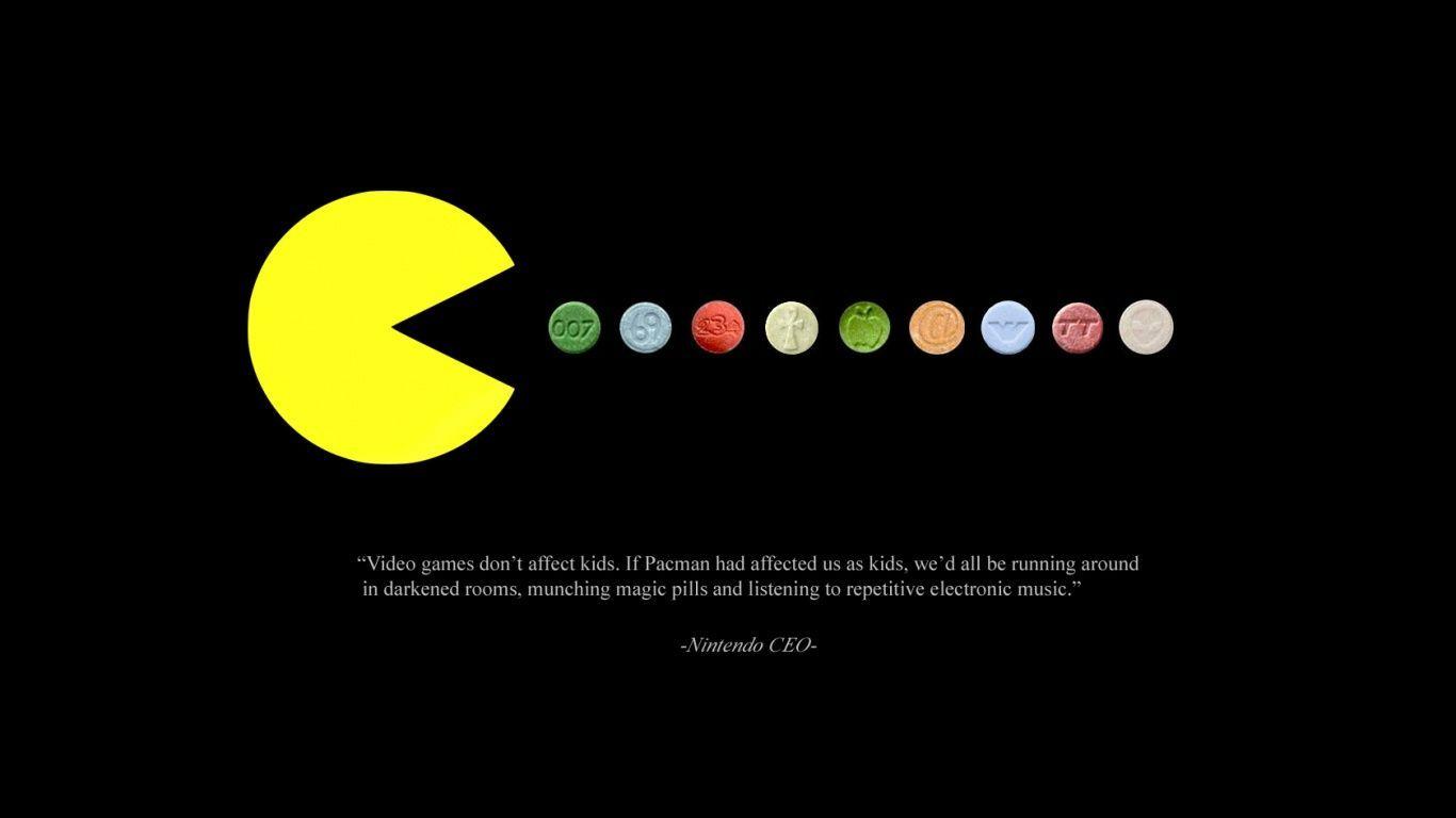 Pacman is good desktop PC and Mac wallpaper