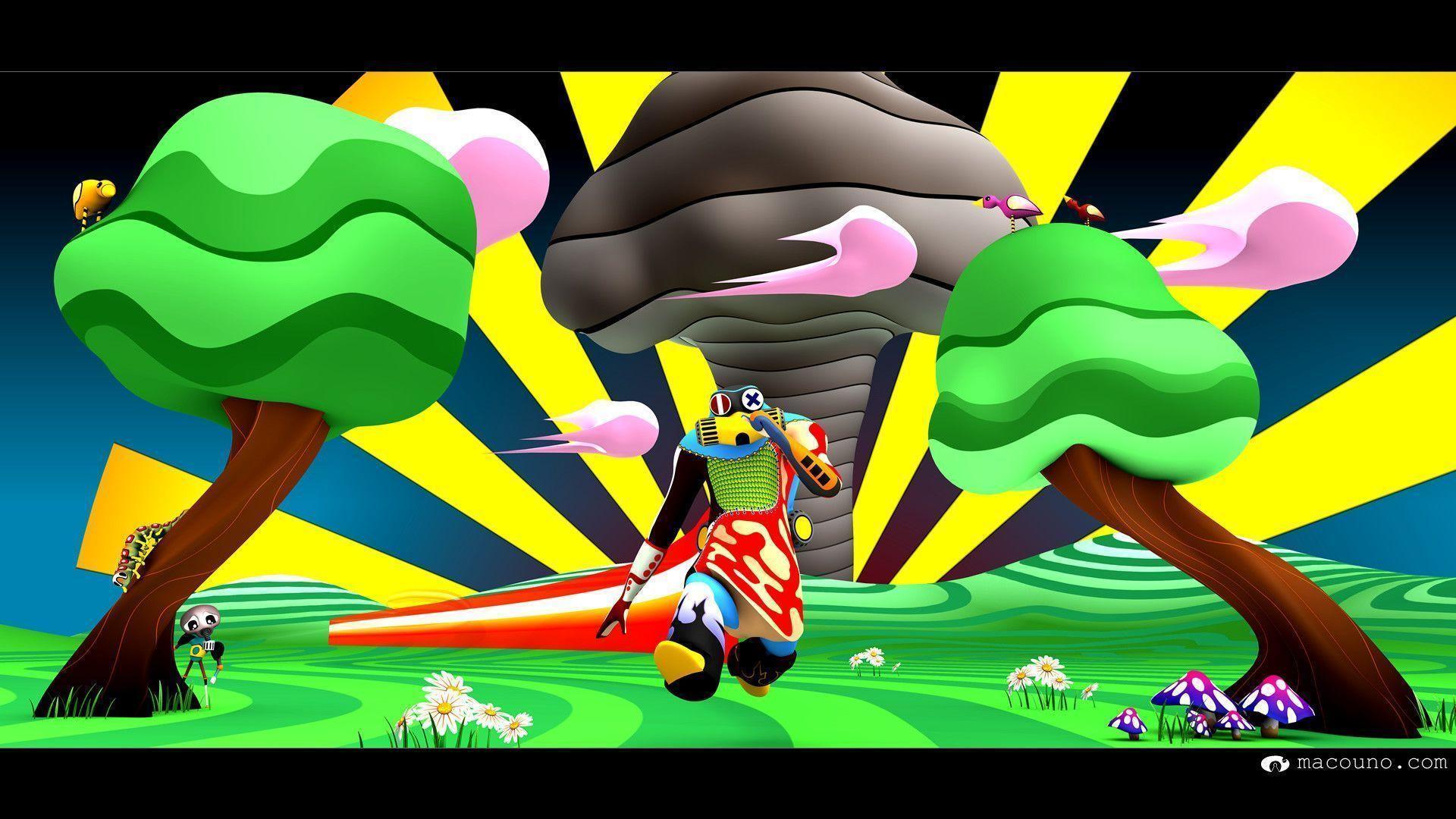 Runboy (svg vector textured scene)