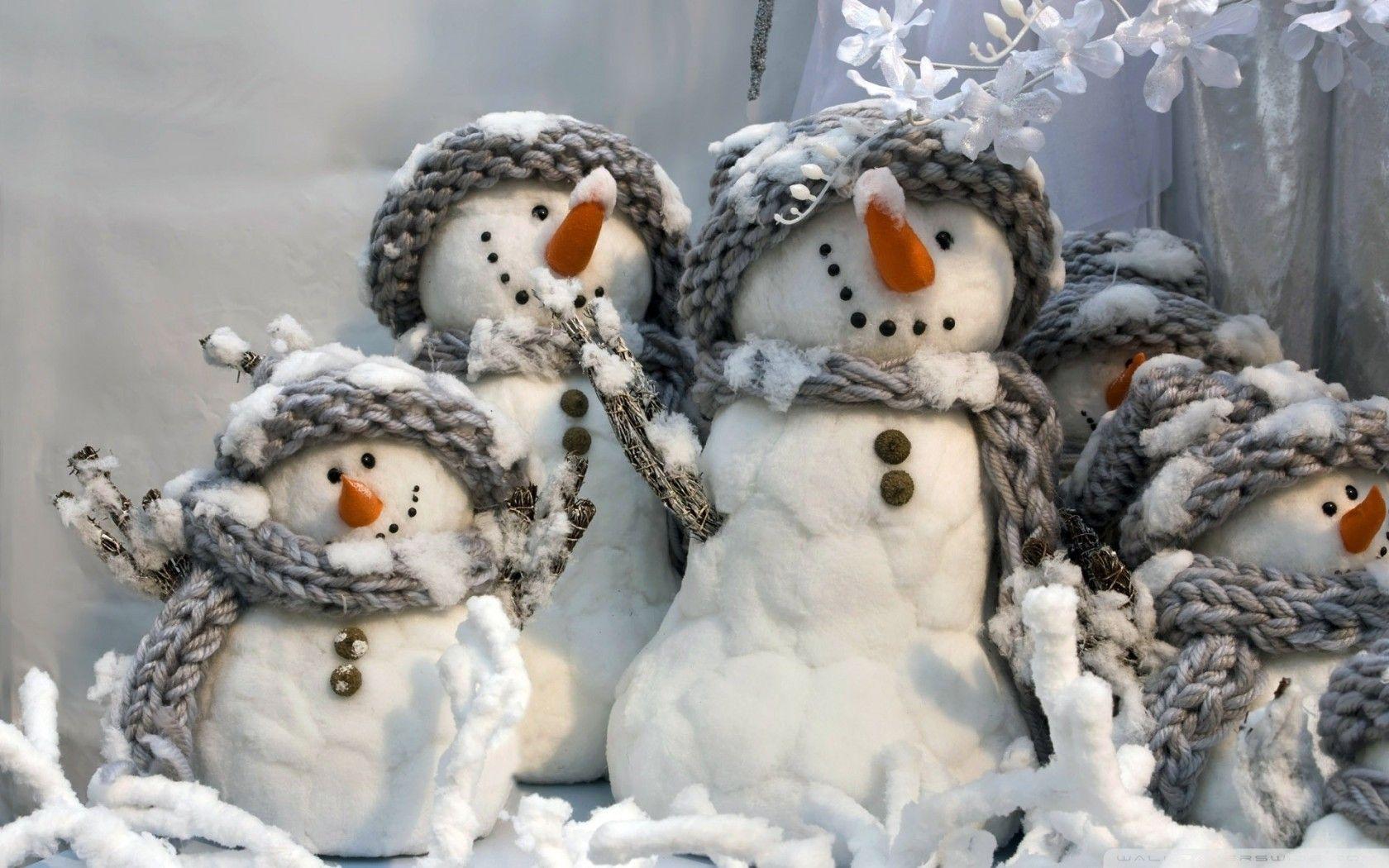 image For > Cute Snowman Wallpaper