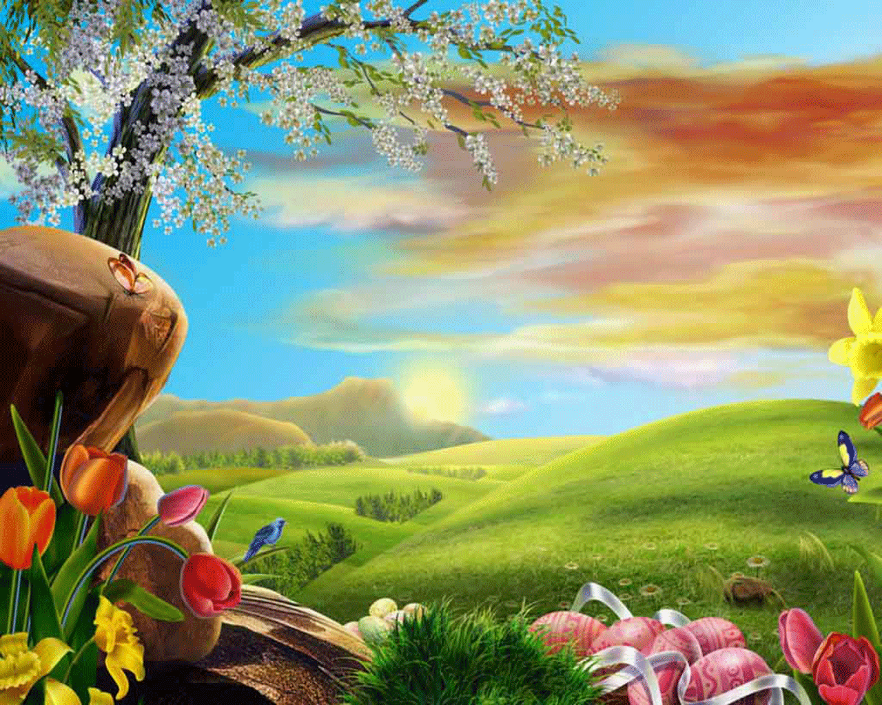 Free Easter Desktop Wallpaper Background