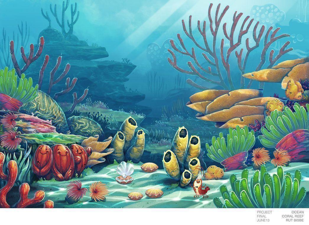Ocean Animal Background from Coral Reef