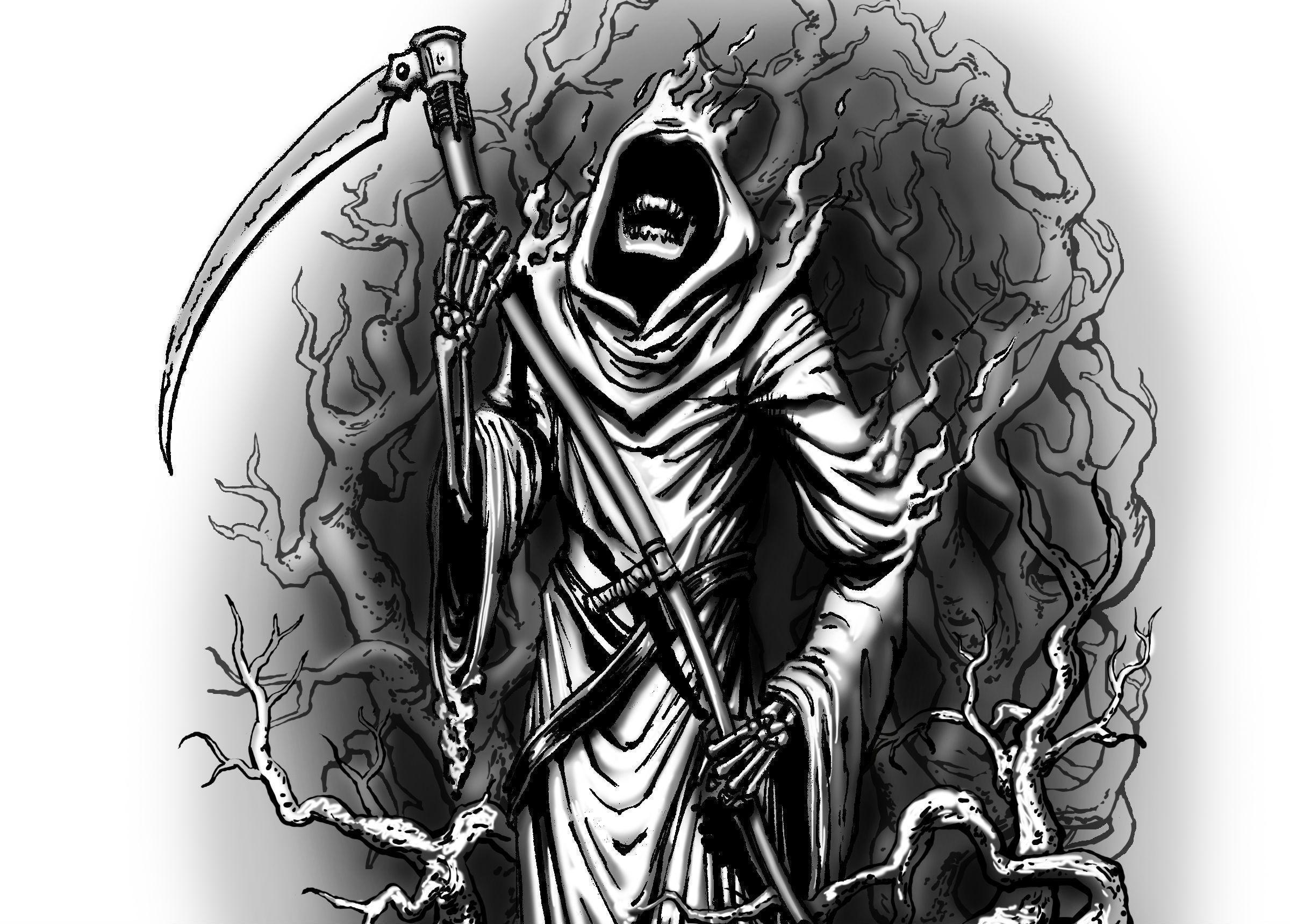 Scary Grim Reaper Drawings 2940 Download Free HD Desktop
