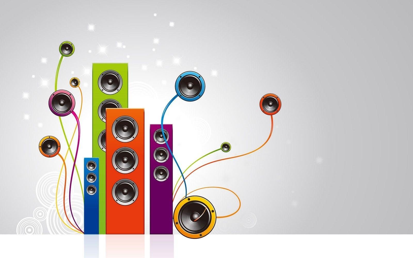 Wallpaper Desktop Music Rainbow Speaker. Backgroundfox