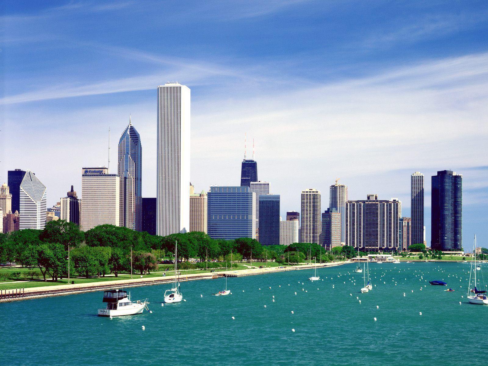 Lake Michigan Chicago Skyline Wallpaper 1600x1200 px Free Download