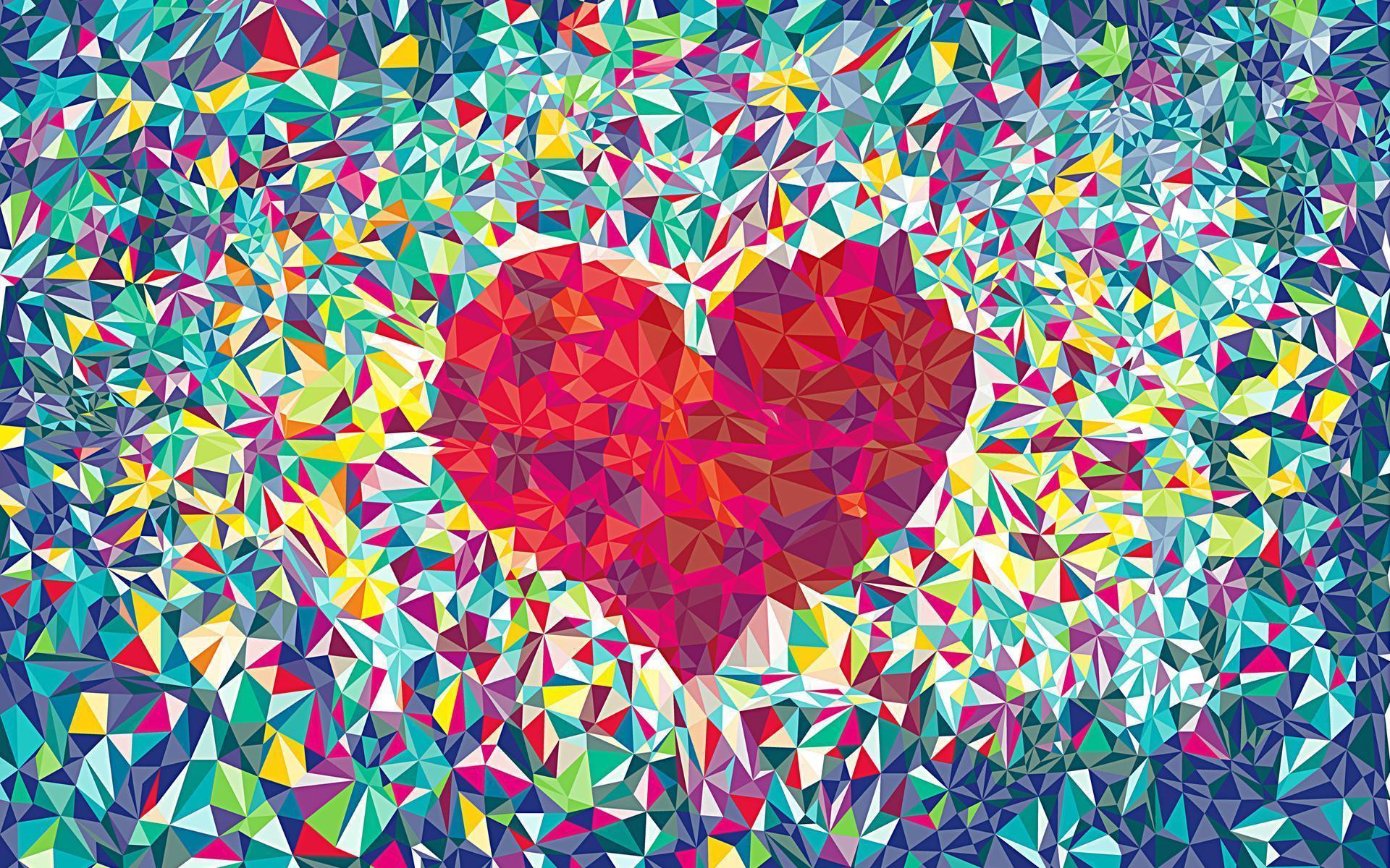 HD Love Heart Abstract Pattern Patterns Mood Bokeh Free Desktop
