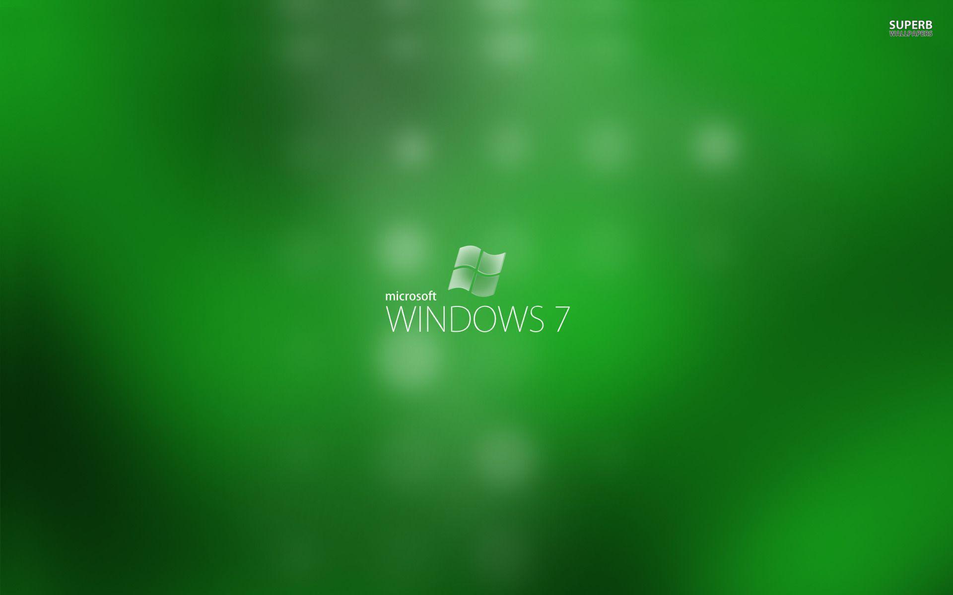 windows 7 ultimate green wallpaper
