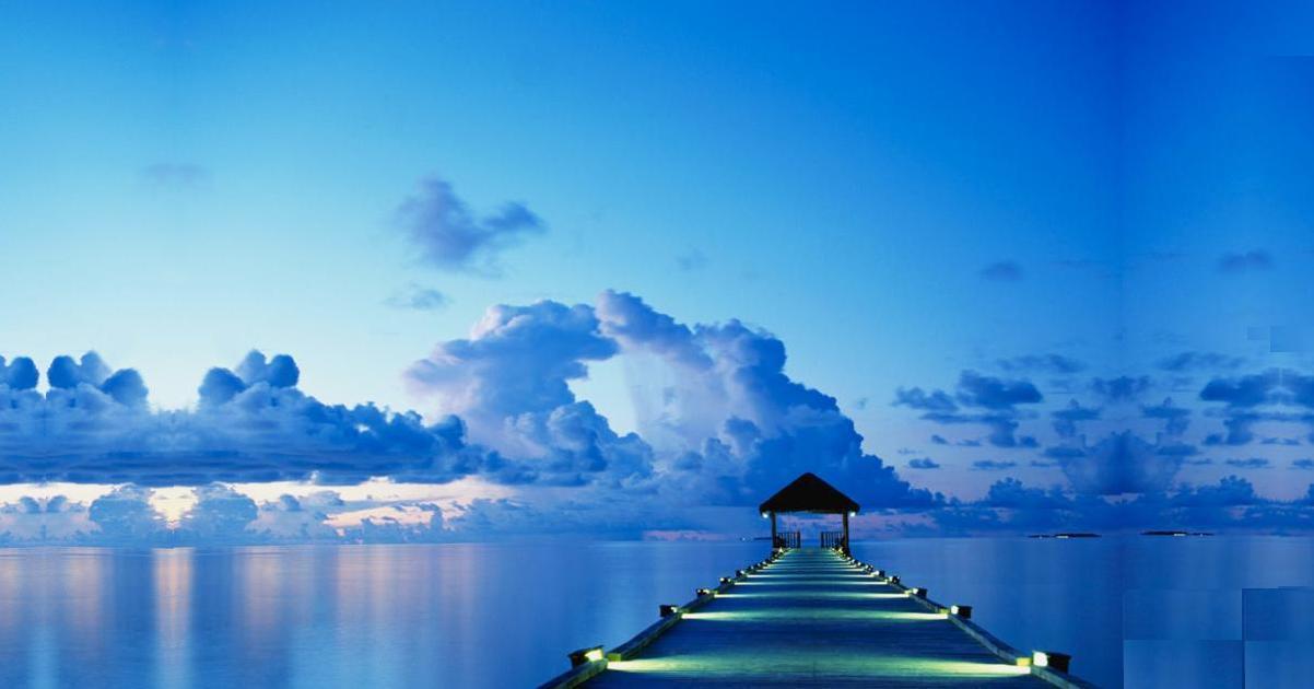 Ocean Dock Blue Clouds Wallpaper and Picture. Imageize: 57 kilobyte