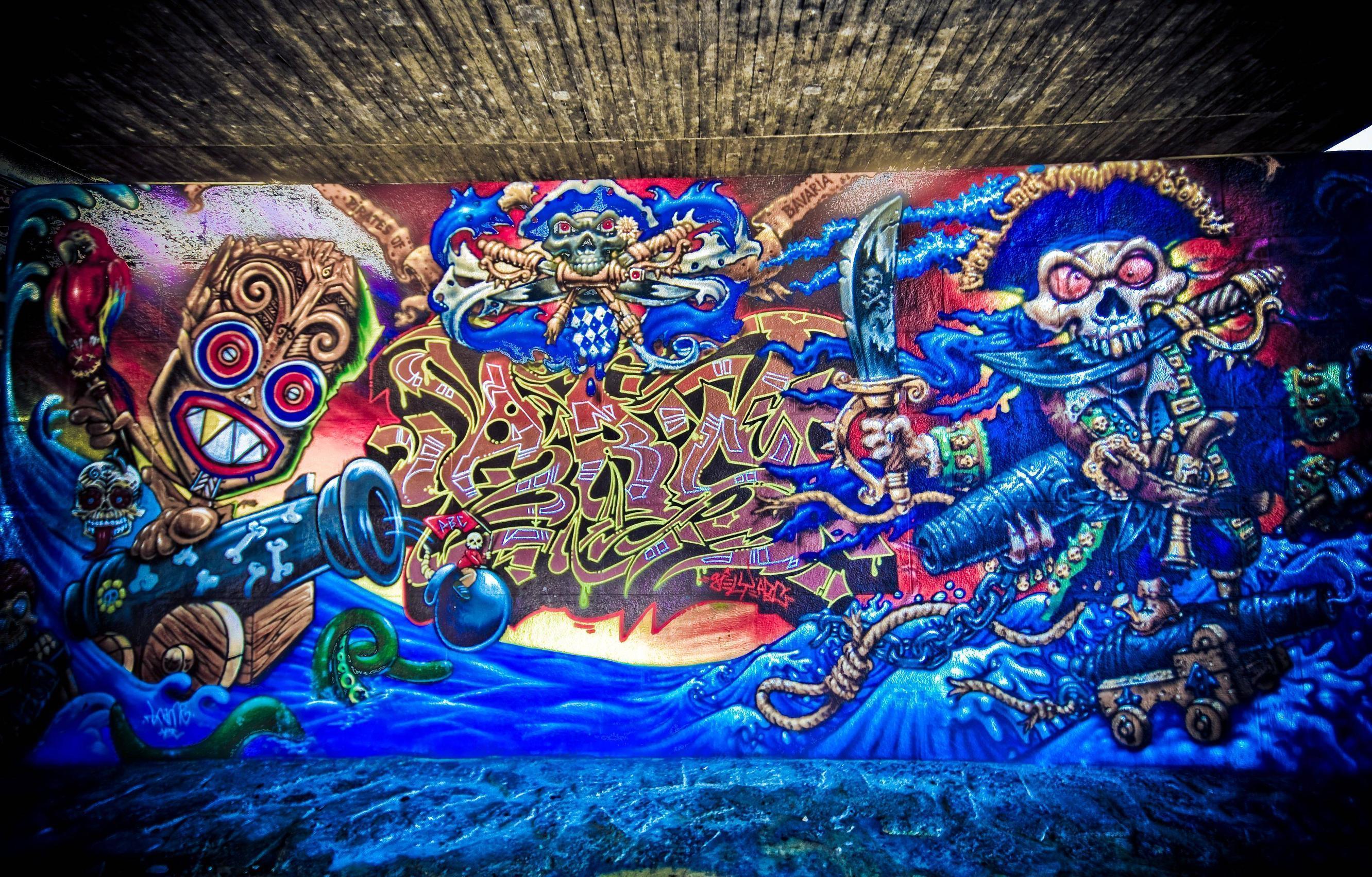Abstract Graffiti Wallpaper Desktop On The Train Street Art