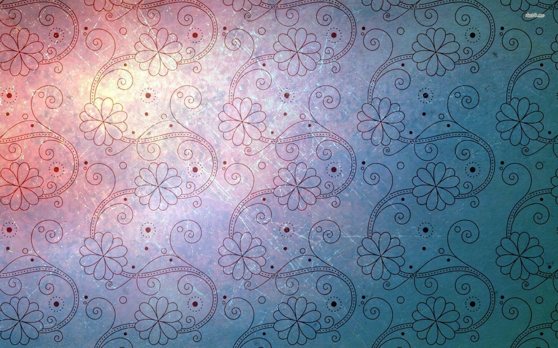 Swirling flower pattern wallpaper wallpaper - #