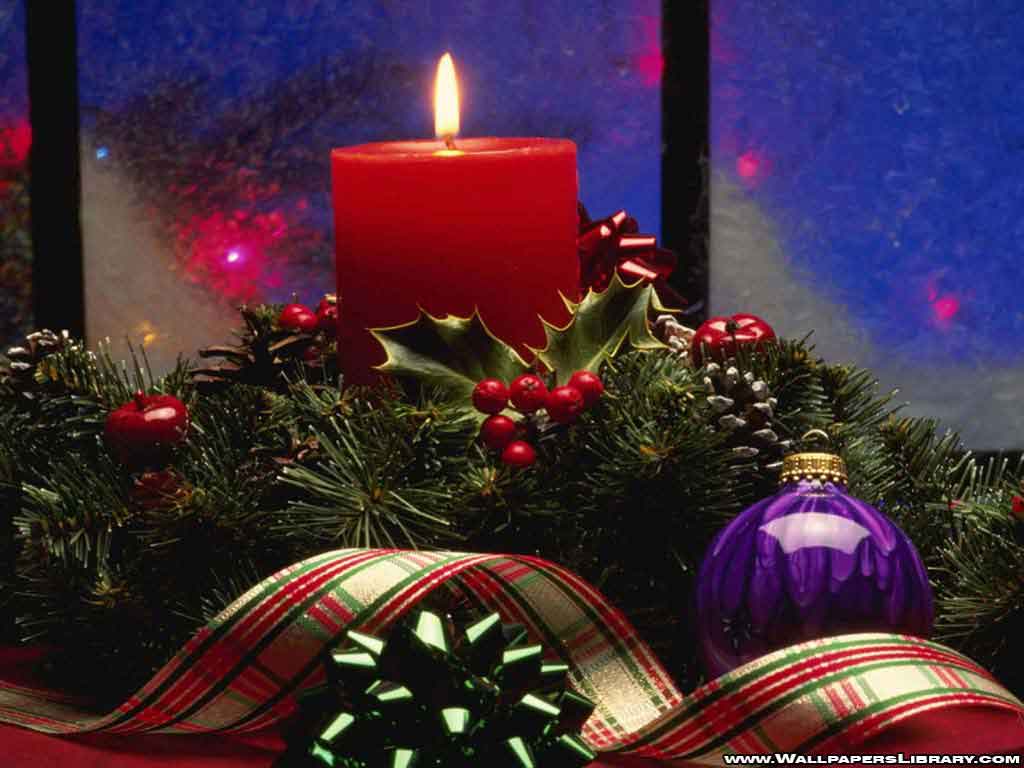 Christmas Candles Wallpaper, Image, Picture