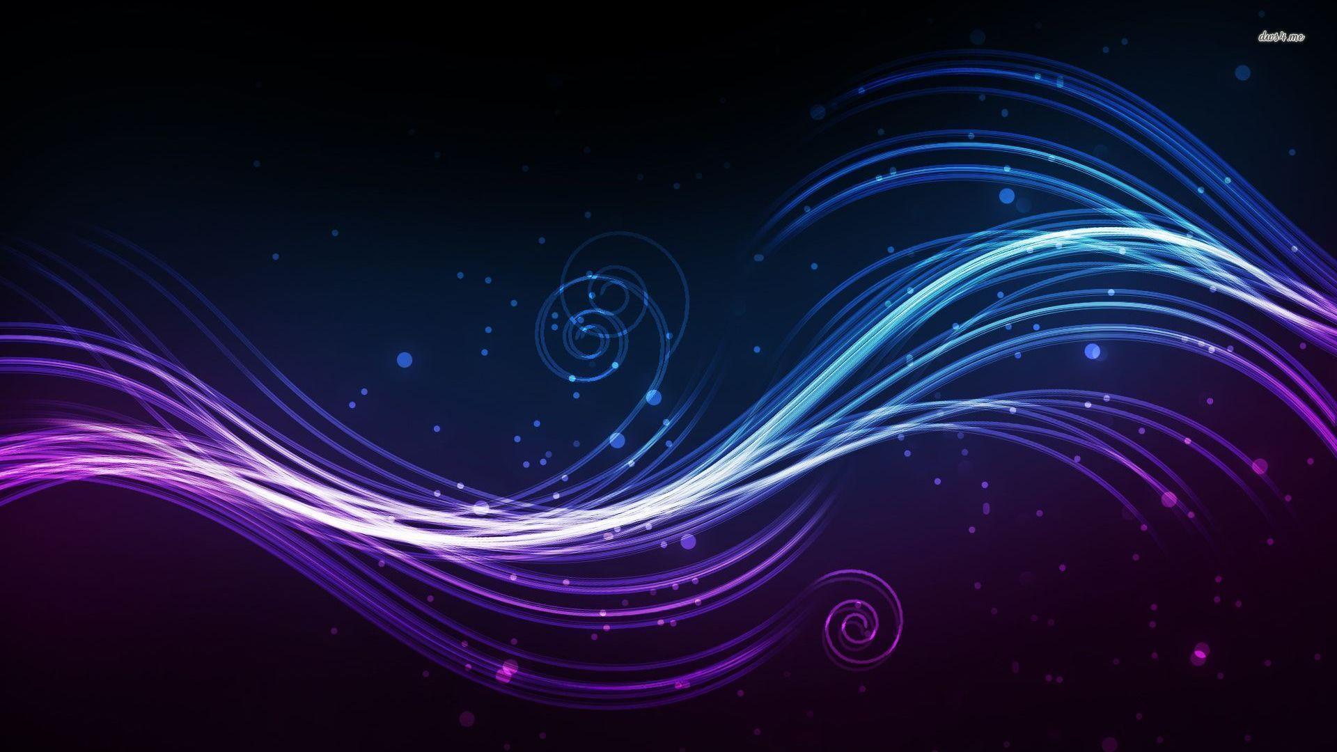 5244 Purple Waves Swirls And