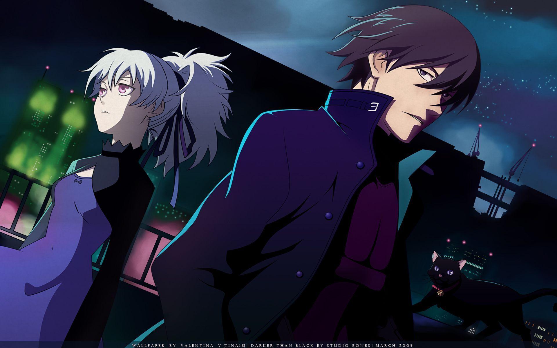 Hei Anime, Darker Than Black Background, black Hair, manga, computer  Wallpaper png