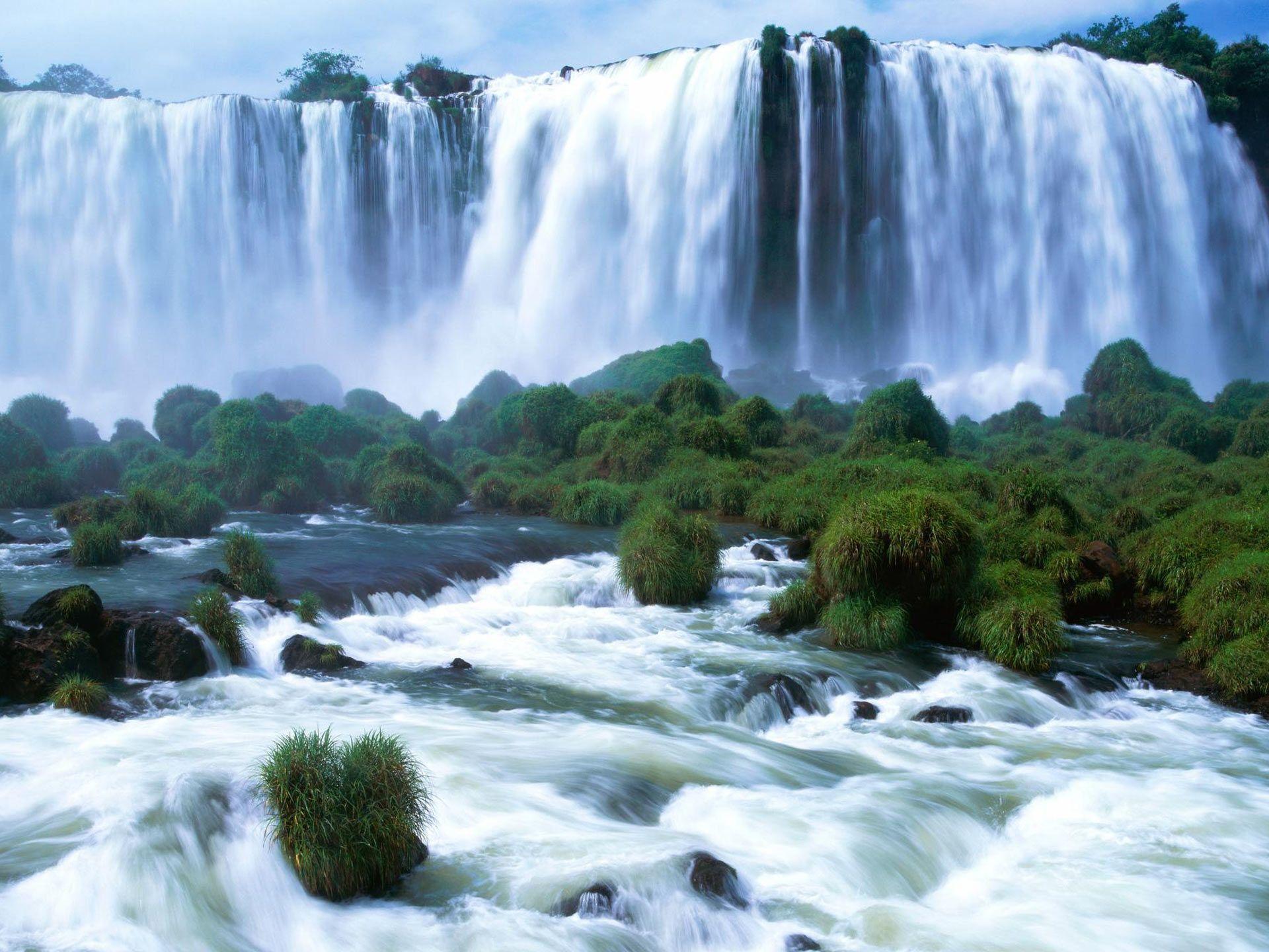 Iguassu falls wallpaper waterfalls full HD. Free High