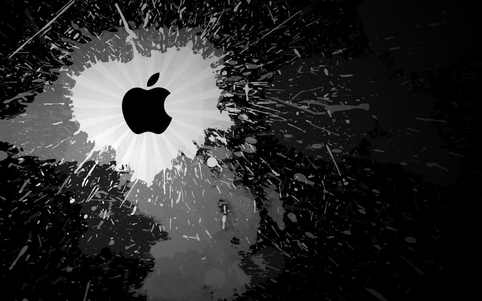 Dark Abstract Apple Mac Wallpaper