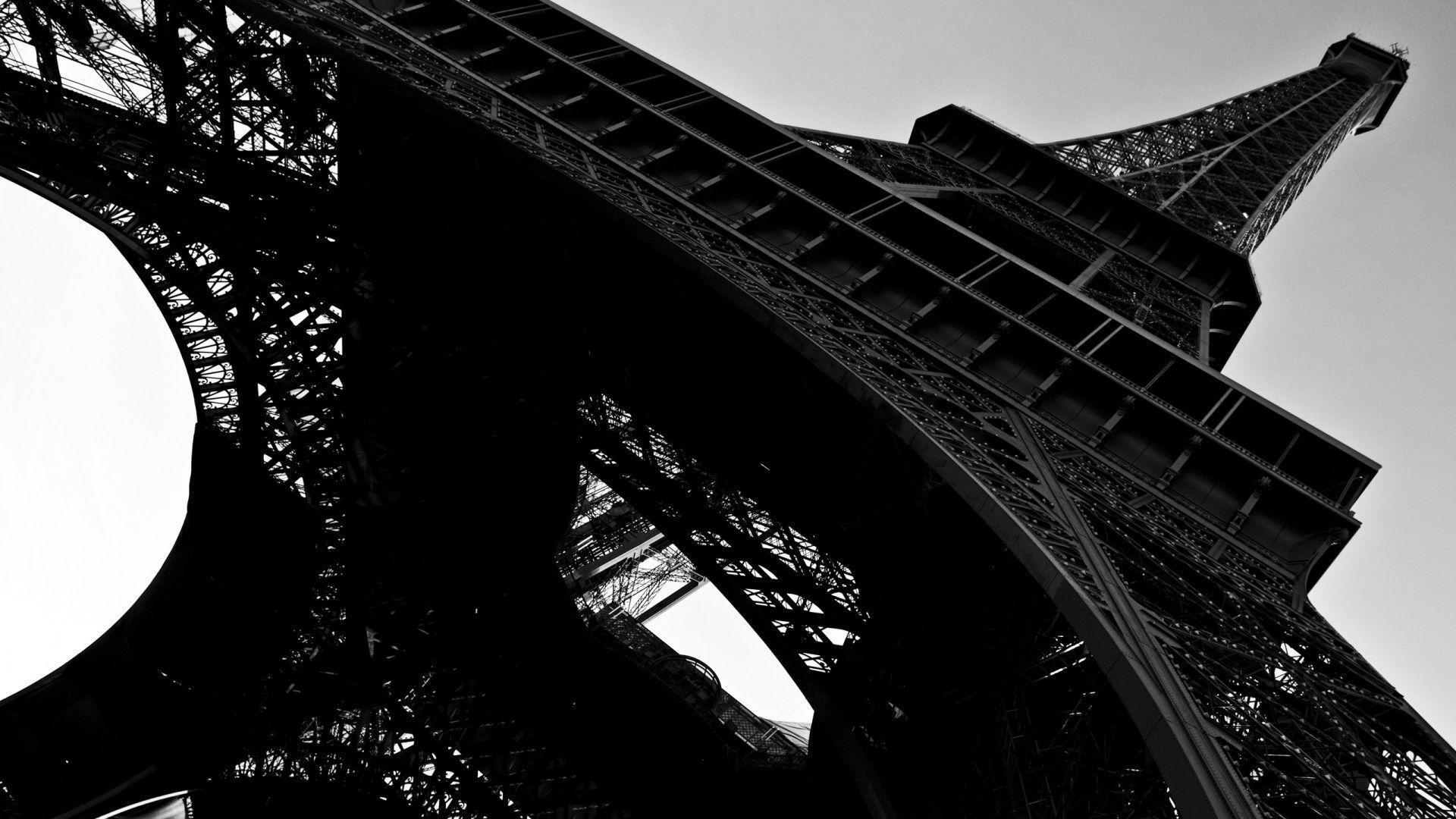 Eiffel Tower Black And White Desktop Wallpaper, Windows Wallpaper