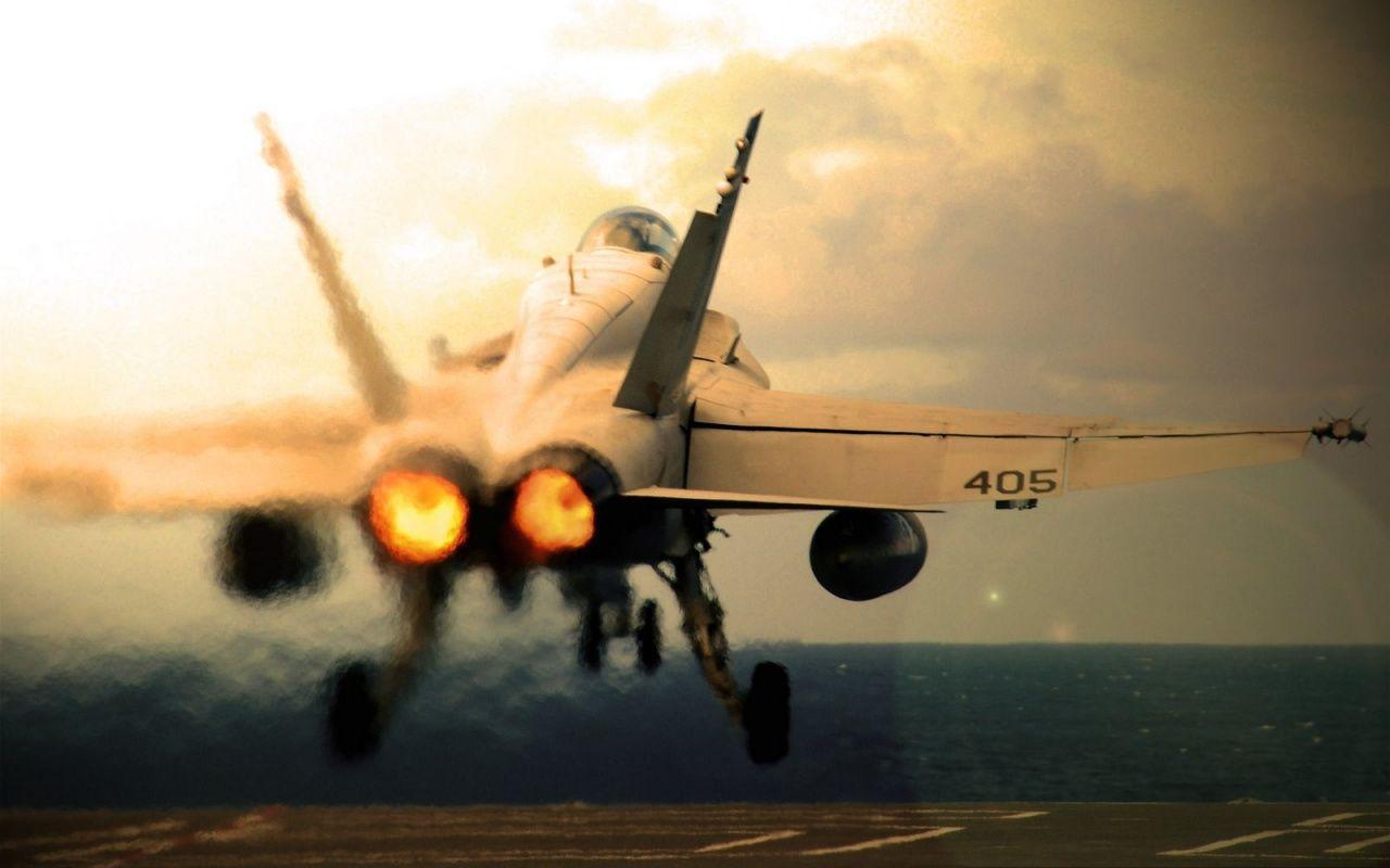 F18 Hornet Dramatic Launch Aircraft Wallpaper 2682