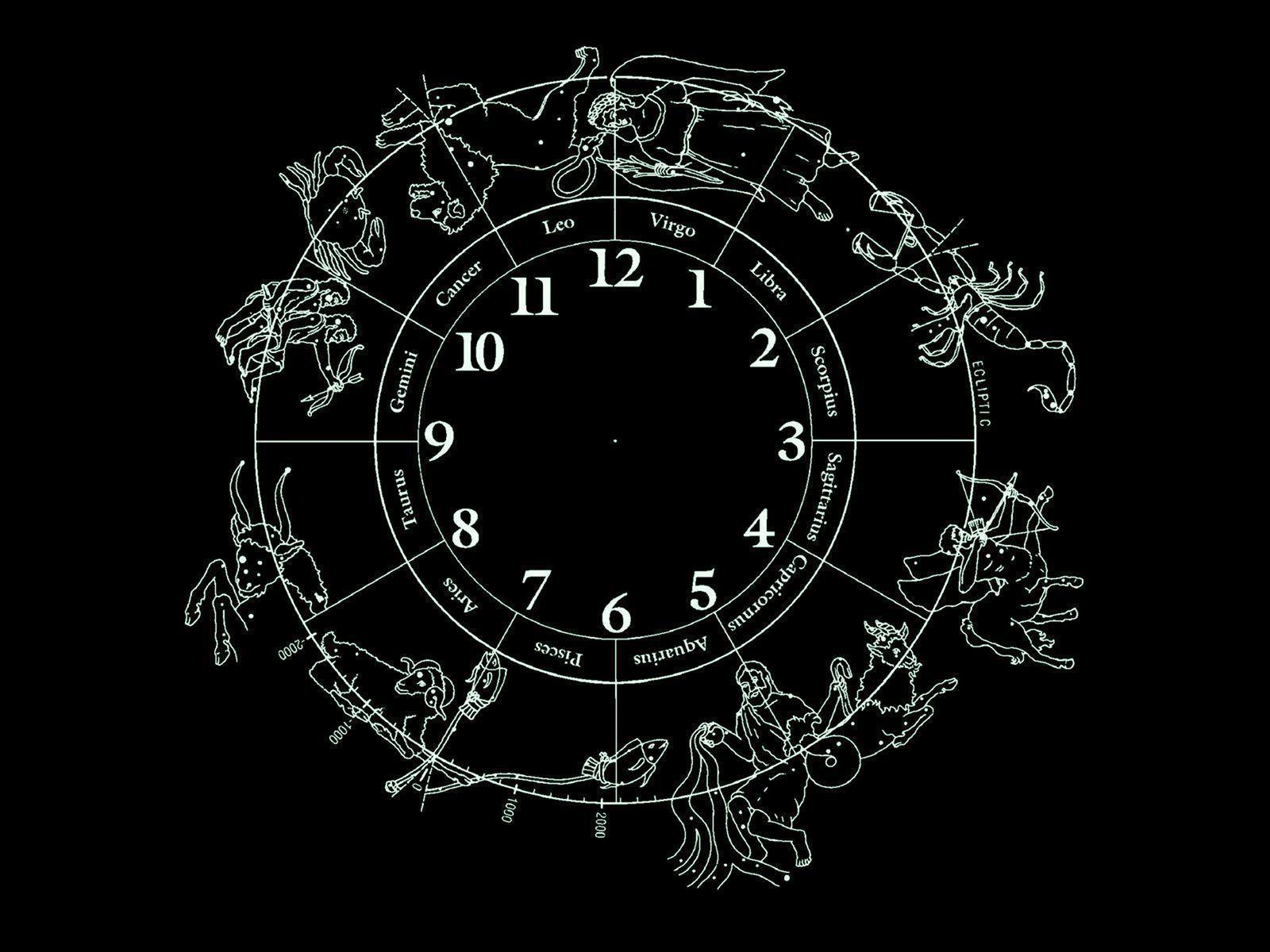 Gothic Zodiac Clock HD Wallpaper. HD Wallpaper , Picture, image