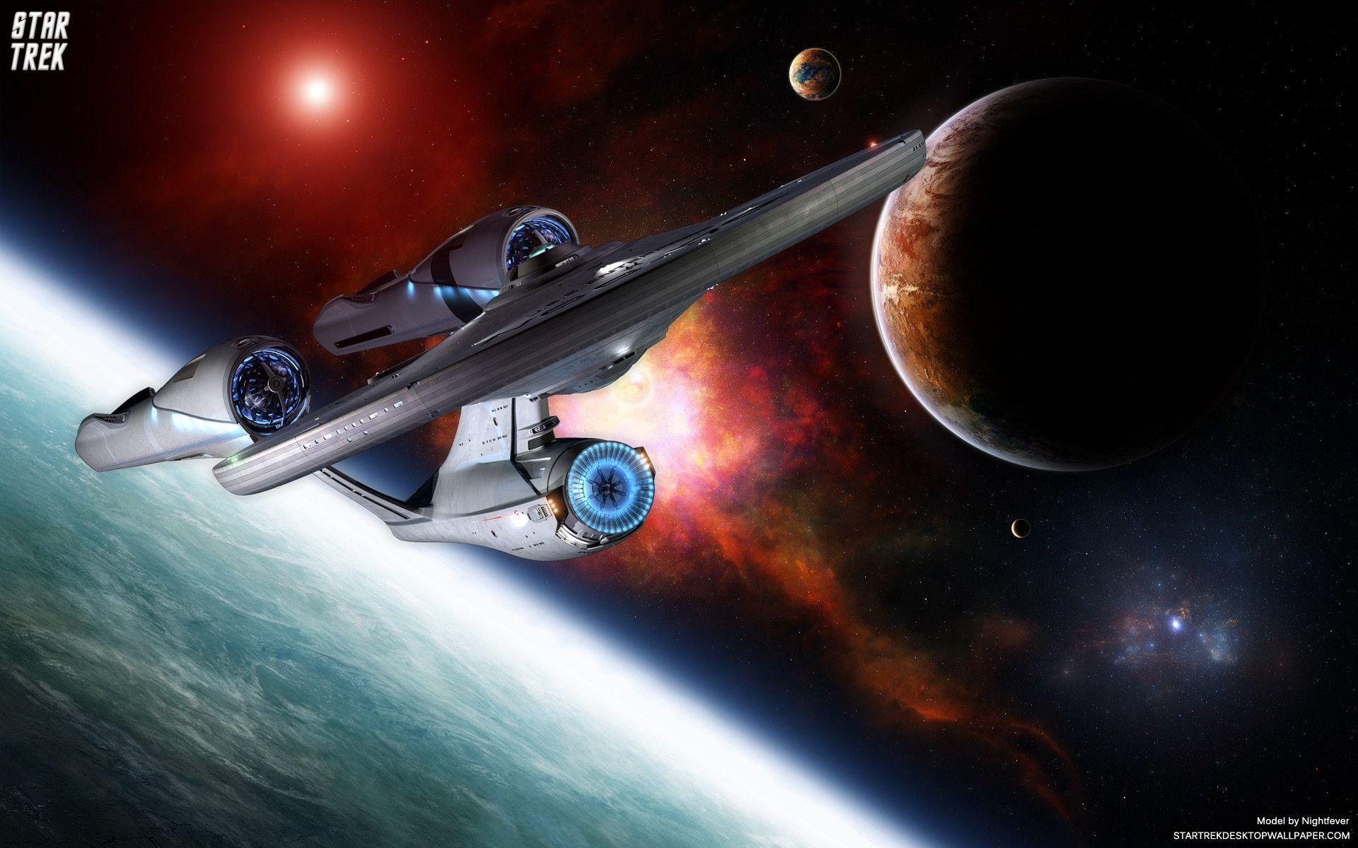 Star Trek USS Enterprise Discovering New Planets, free Star Trek