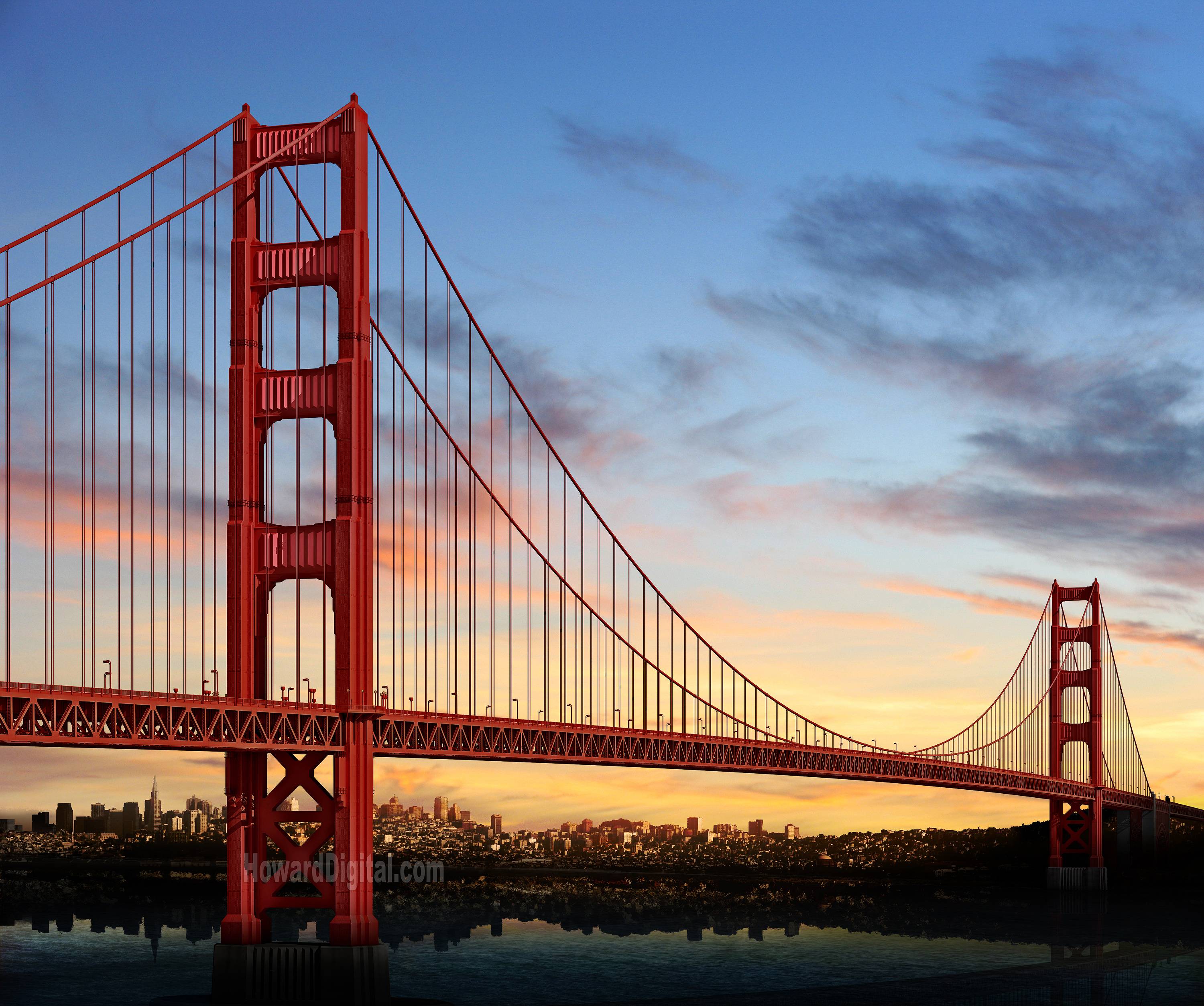Golden Gate Bridge. Sky HD Wallpaper