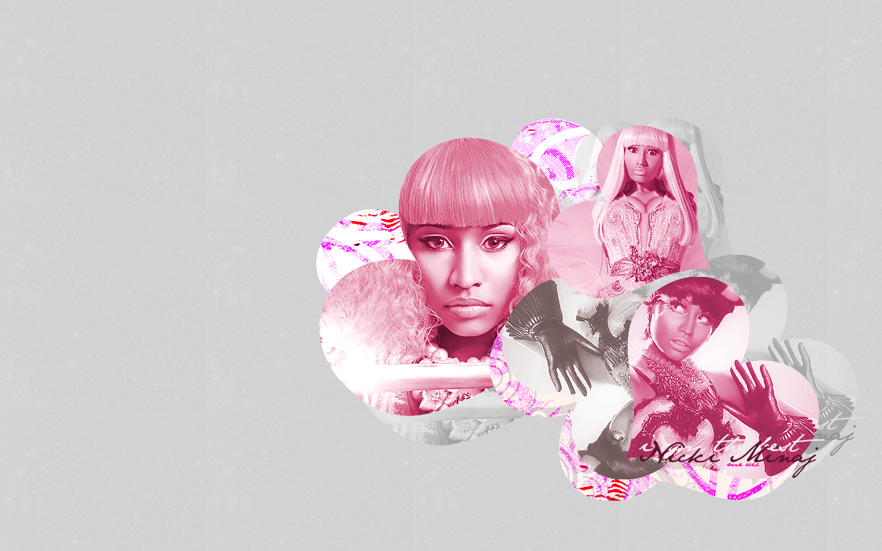 Nicki Minaj Nicki Pink Greyscale Wallpaper