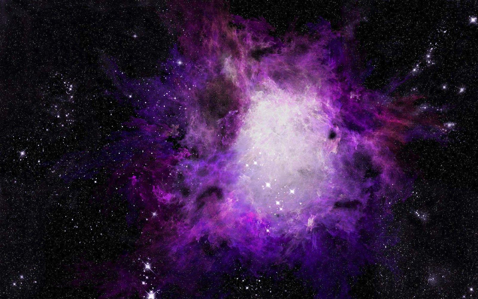 Wallpaper For > Purple Galaxy Wallpaper