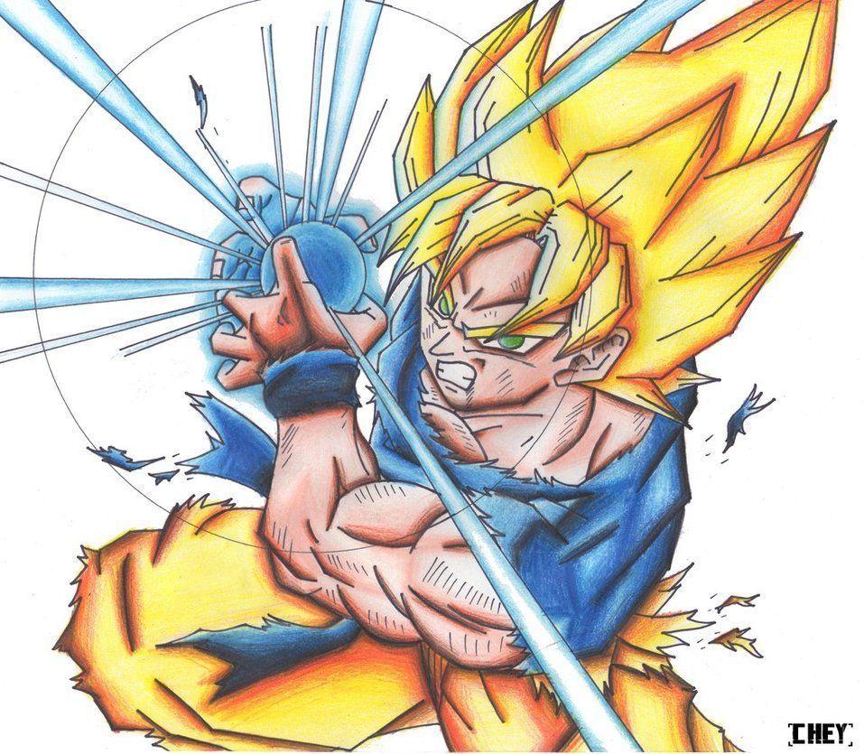 Dragonball. Goku Super Saiyan Kamehameha Anime Wallpaper Zone