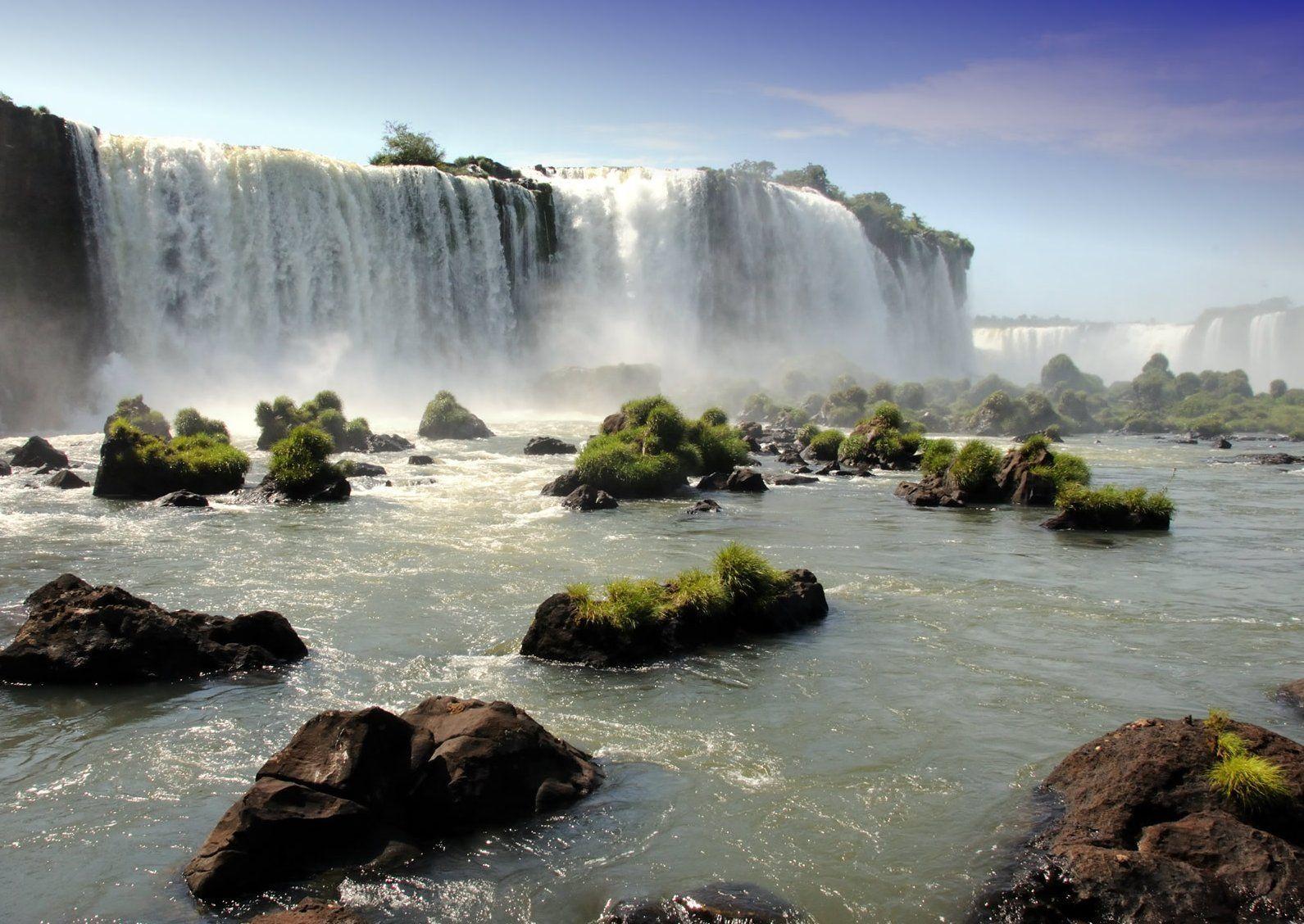 beautiful waterfall wallpaper for desktop background - Image