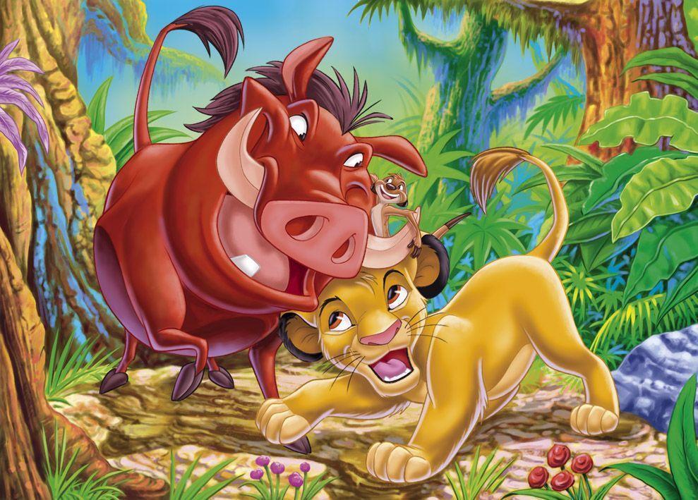 Timon and Pumba and Simba Lion King Wallpaper