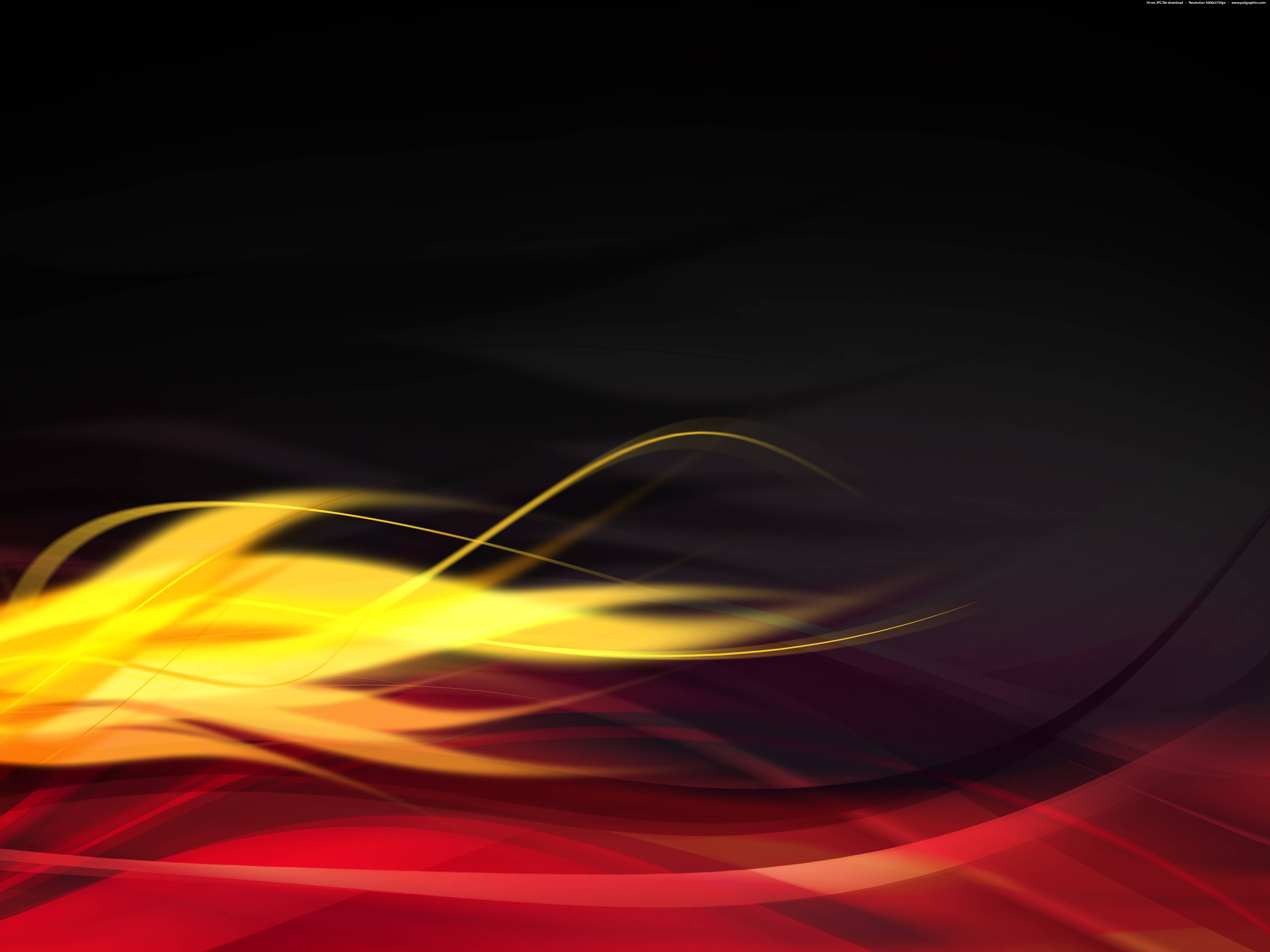 Hot flames black background
