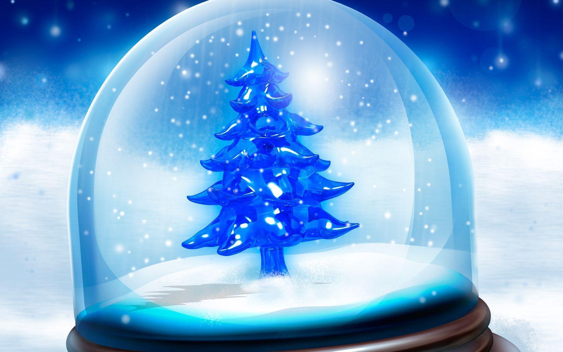 Snowy Christmas Tree HD Wallpaper « Christmas Wallpaper « Free