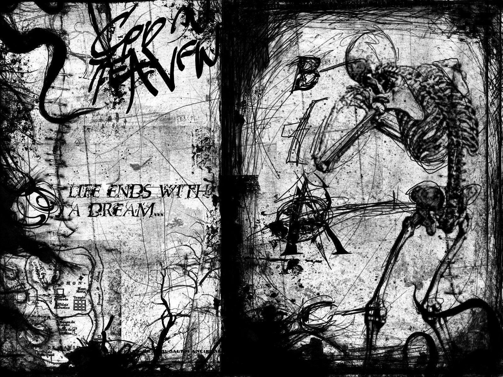 Download Gothic Skeletons Wallpaper 1600x1200