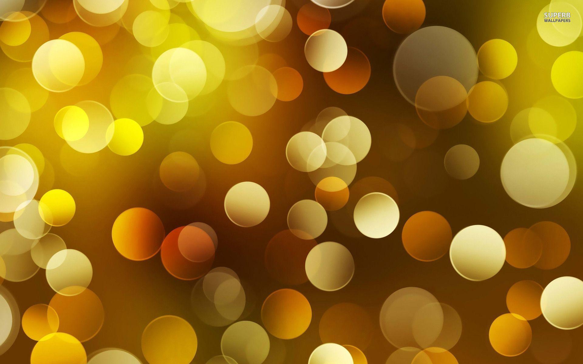 3D & Abstract: Cool Yellow Bokeh Wallpaper Background
