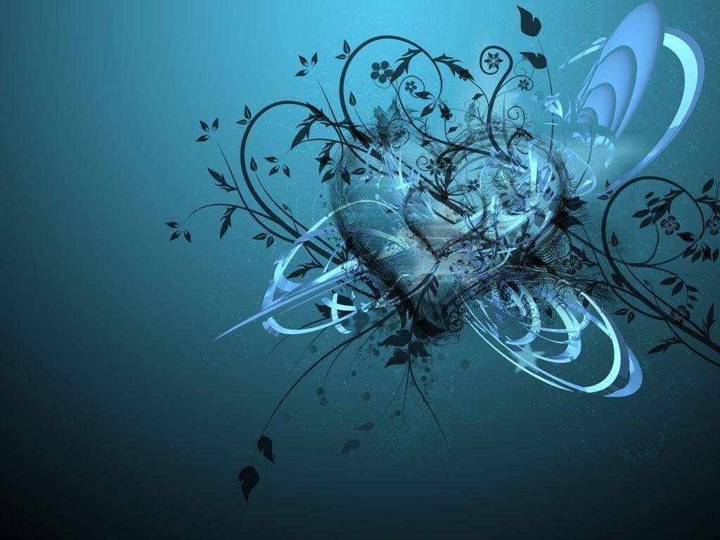 Beautiful 3D Blue Love Abstract Wallpapers HD W Wallpapers